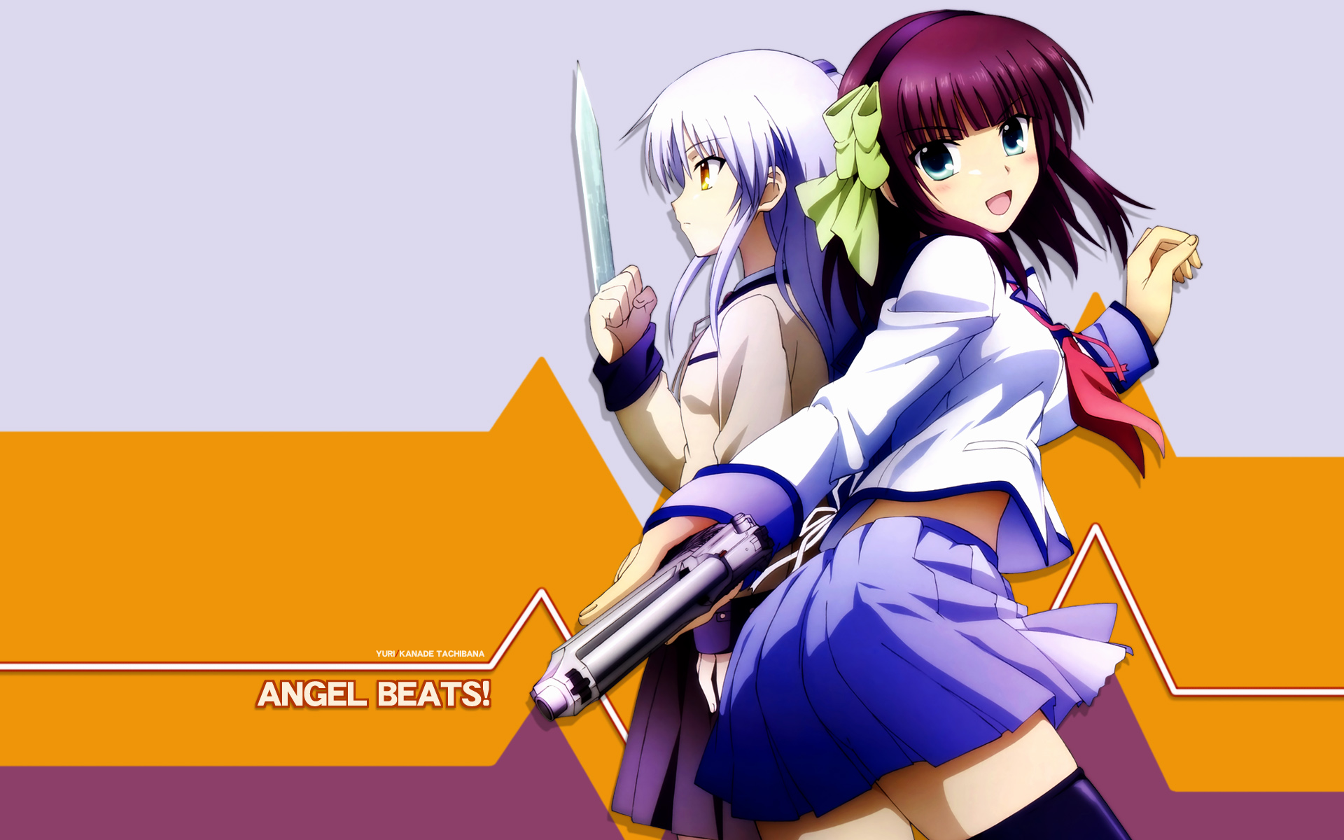 anime, angel beats!, kanade tachibana, yuri nakamura