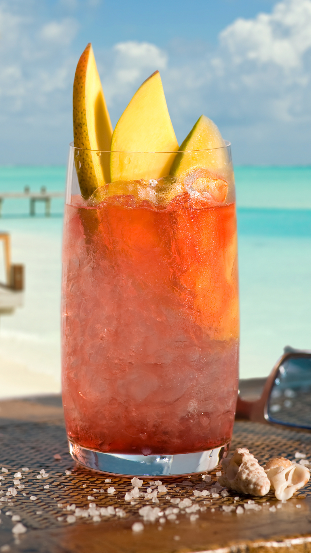 Download mobile wallpaper Food, Beach, Summer, Horizon, Glass, Drink, Tropical, Cocktail for free.