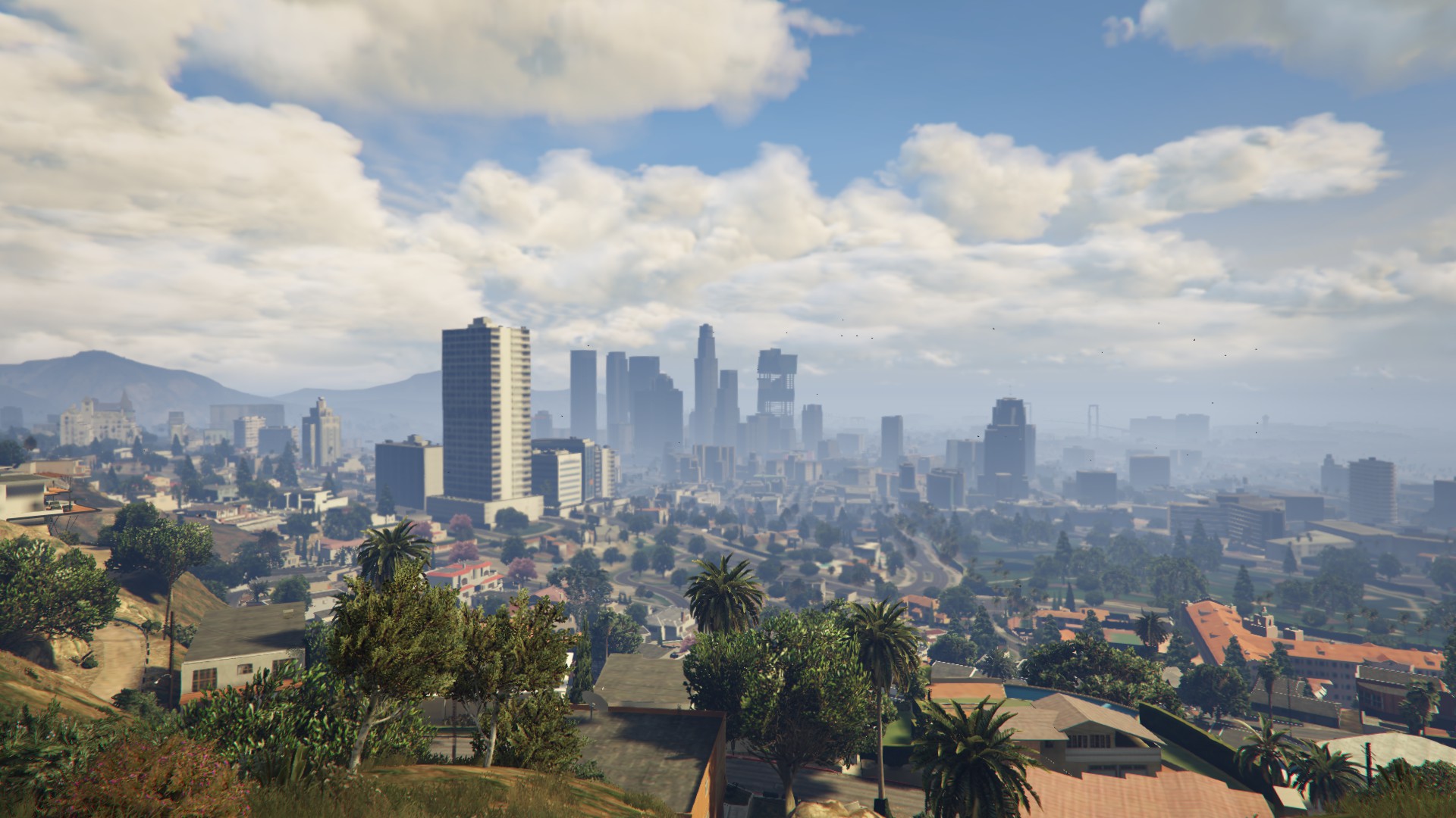 Скачать картинку Город, Воздушный, Видеоигры, Grand Theft Auto V в телефон бесплатно.
