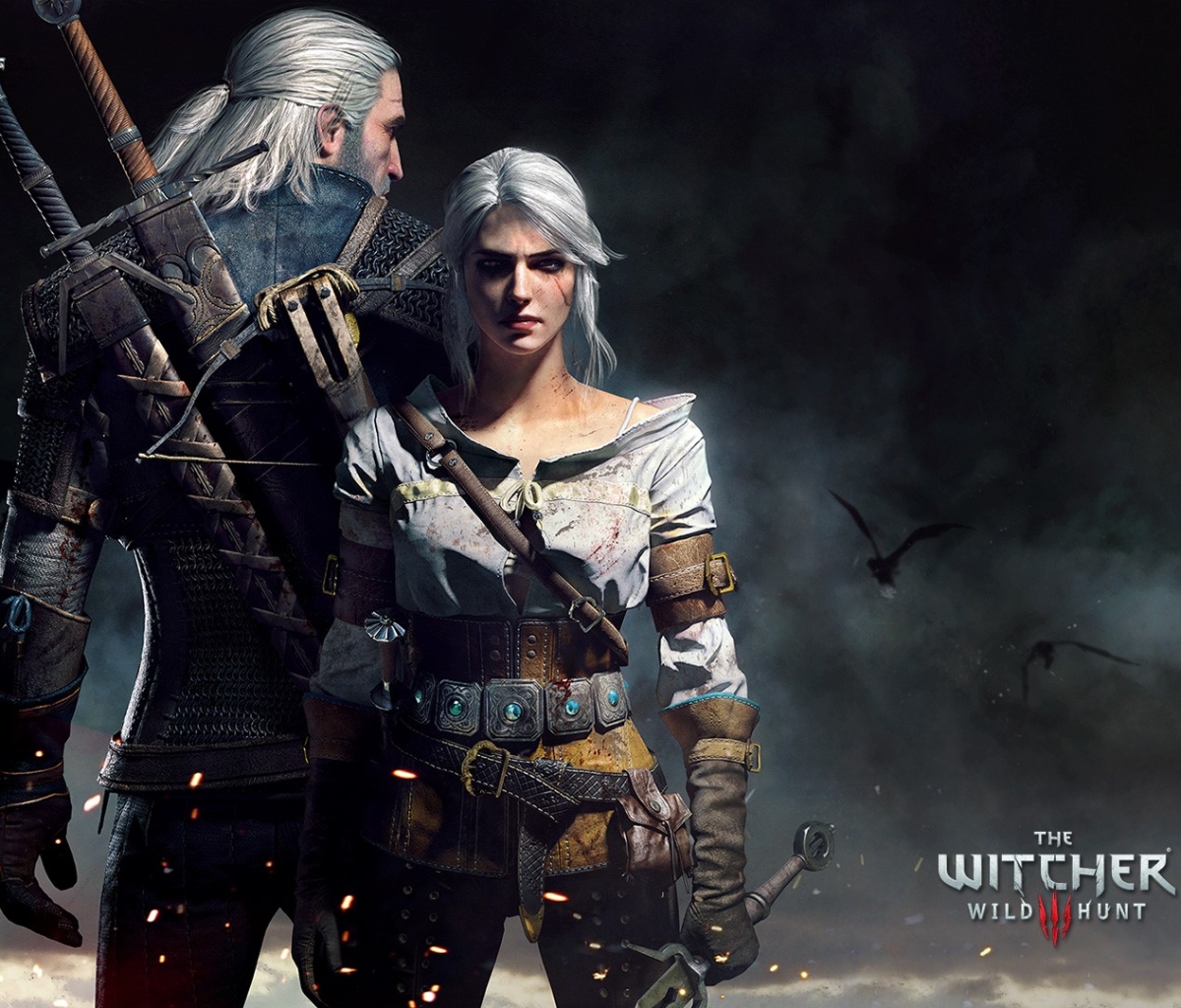 Descarga gratuita de fondo de pantalla para móvil de Videojuego, El Brujo, Geralt De Rivia, Wiedzmin 3: Dziki Gon, Ciri (La Bruja).