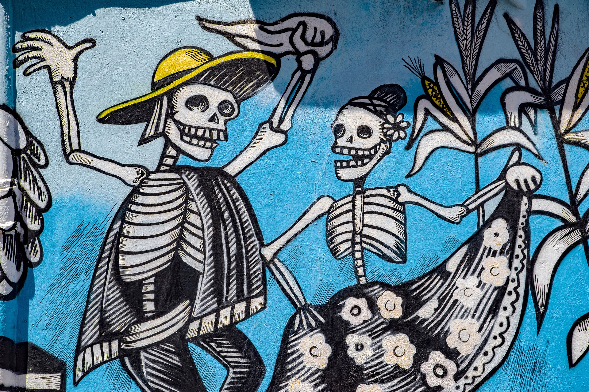Download mobile wallpaper Graffiti, Artistic, Skeleton for free.