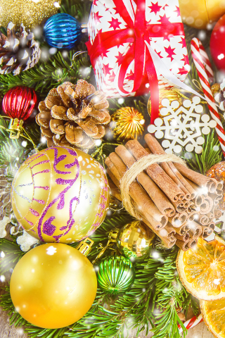 Téléchargez des papiers peints mobile Noël, Cannelle, Vacances, Babiole, Cadeau, Décorations De Noël gratuitement.