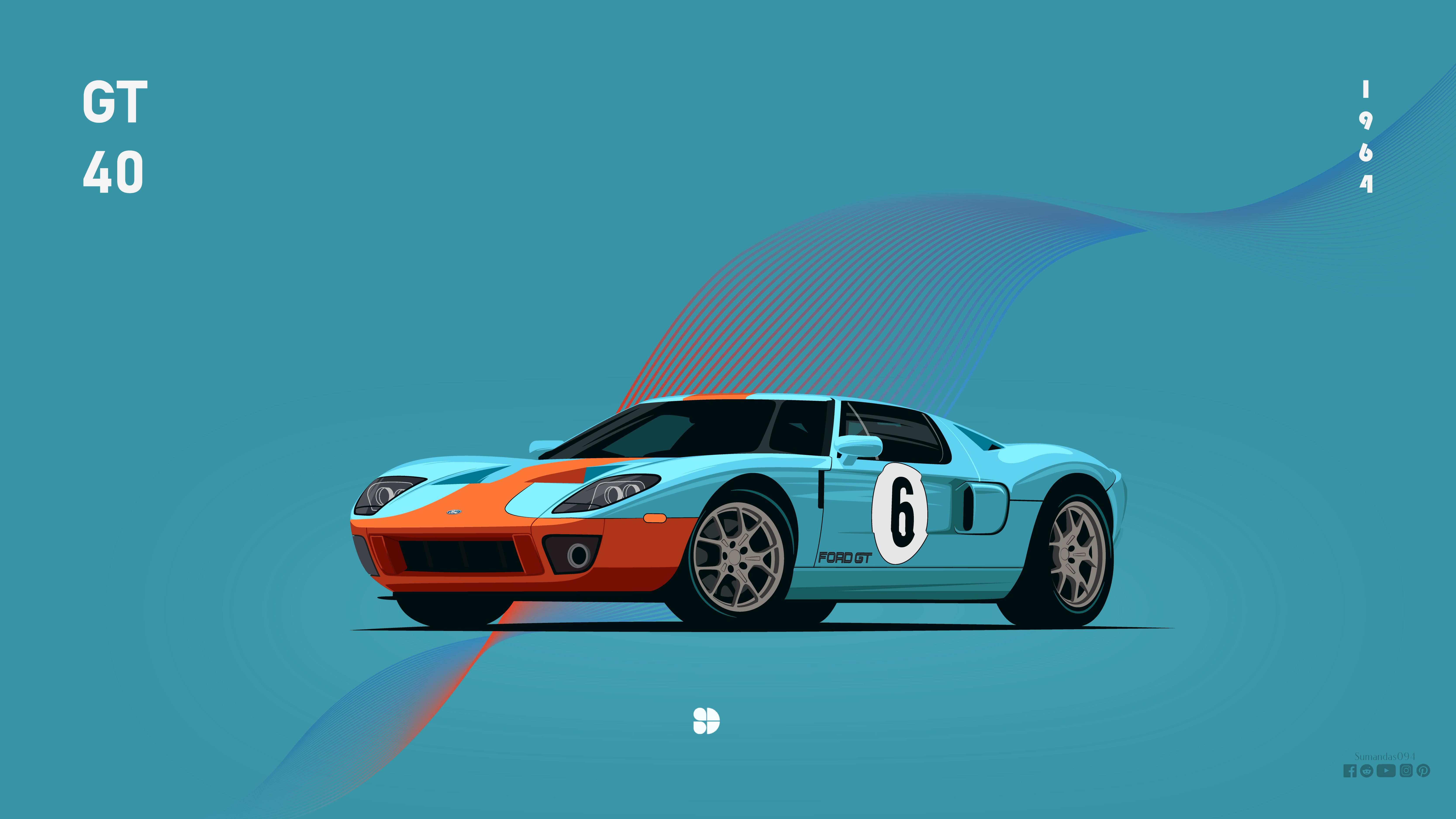 Download mobile wallpaper Ford, Vehicles, Ford Gt40 for free.