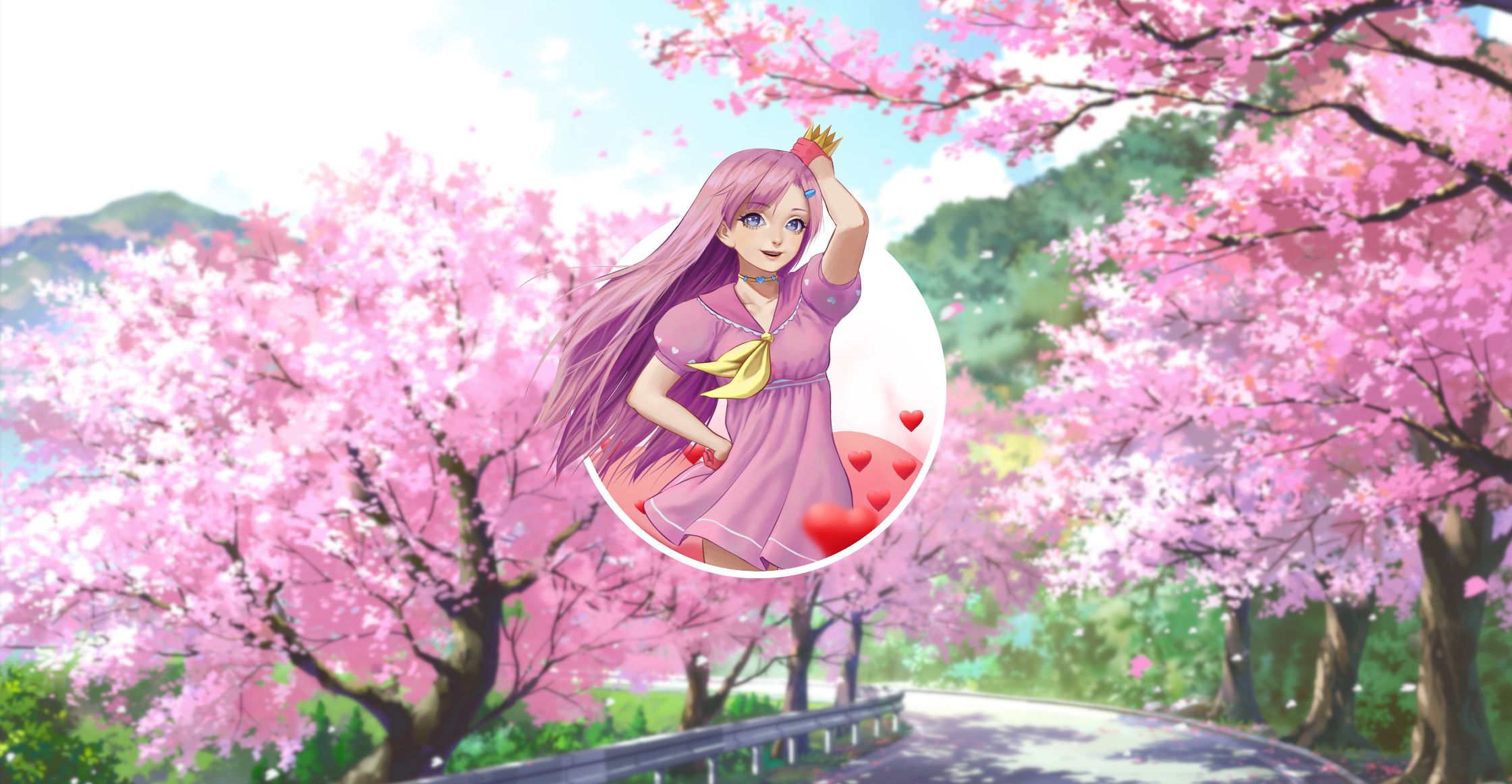 Laden Sie das Original, Pinkes Haar, Animes, Sakura Blüte-Bild kostenlos auf Ihren PC-Desktop herunter