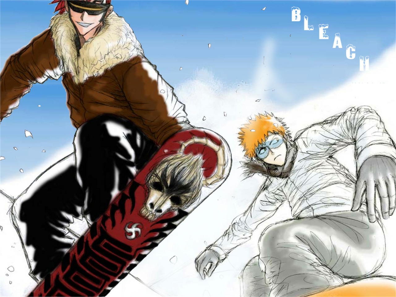 Baixar papel de parede para celular de Anime, Alvejante, Renji Abarai, Ichigo Kurosaki gratuito.