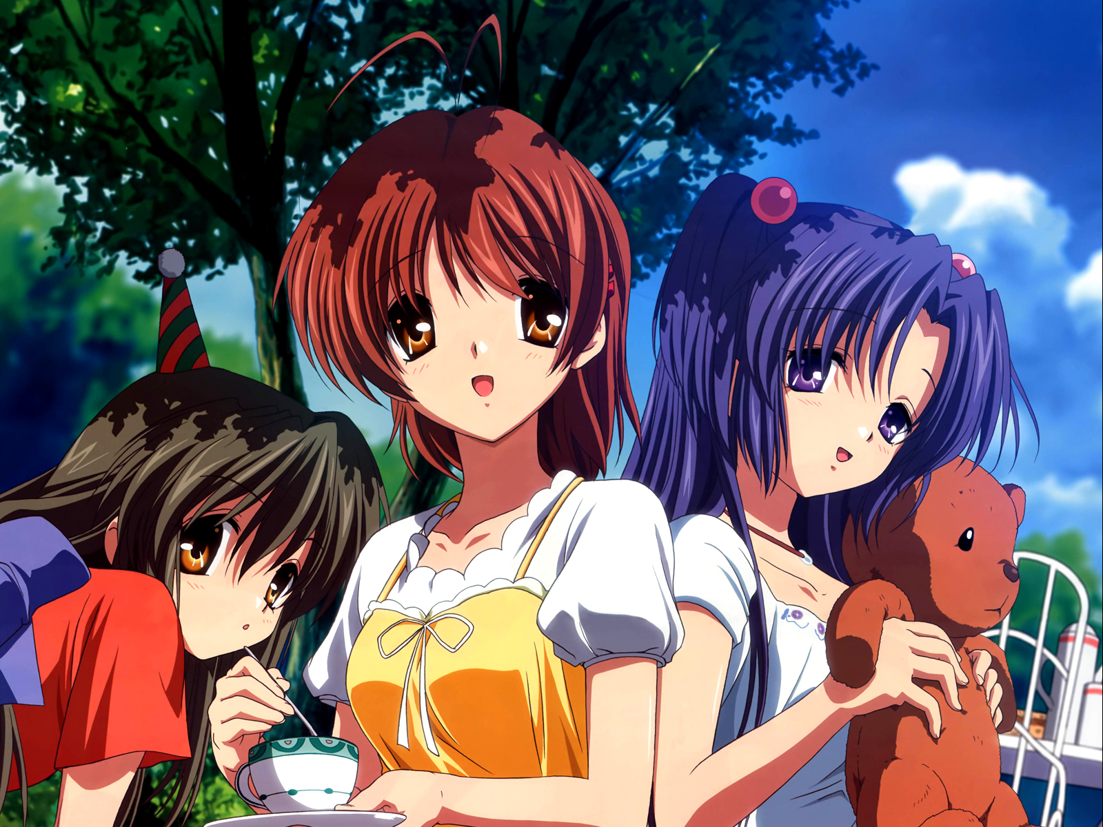 Laden Sie das Animes, Clannad, Nagisa Furukawa, Kotomi Ichinose, Fuuko Ibuki-Bild kostenlos auf Ihren PC-Desktop herunter