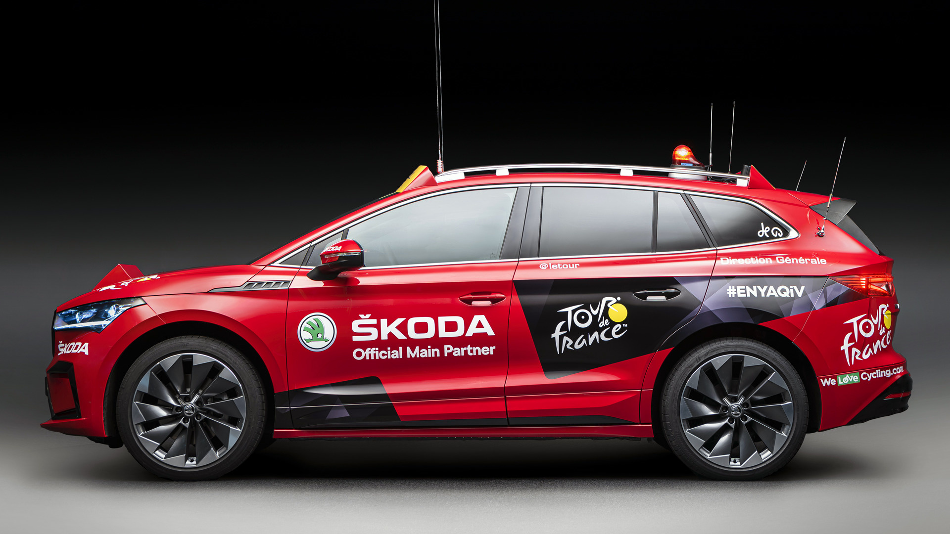 Завантажити шпалери Головний Автомобіль Skoda Enyaq Iv Tour De France на телефон безкоштовно
