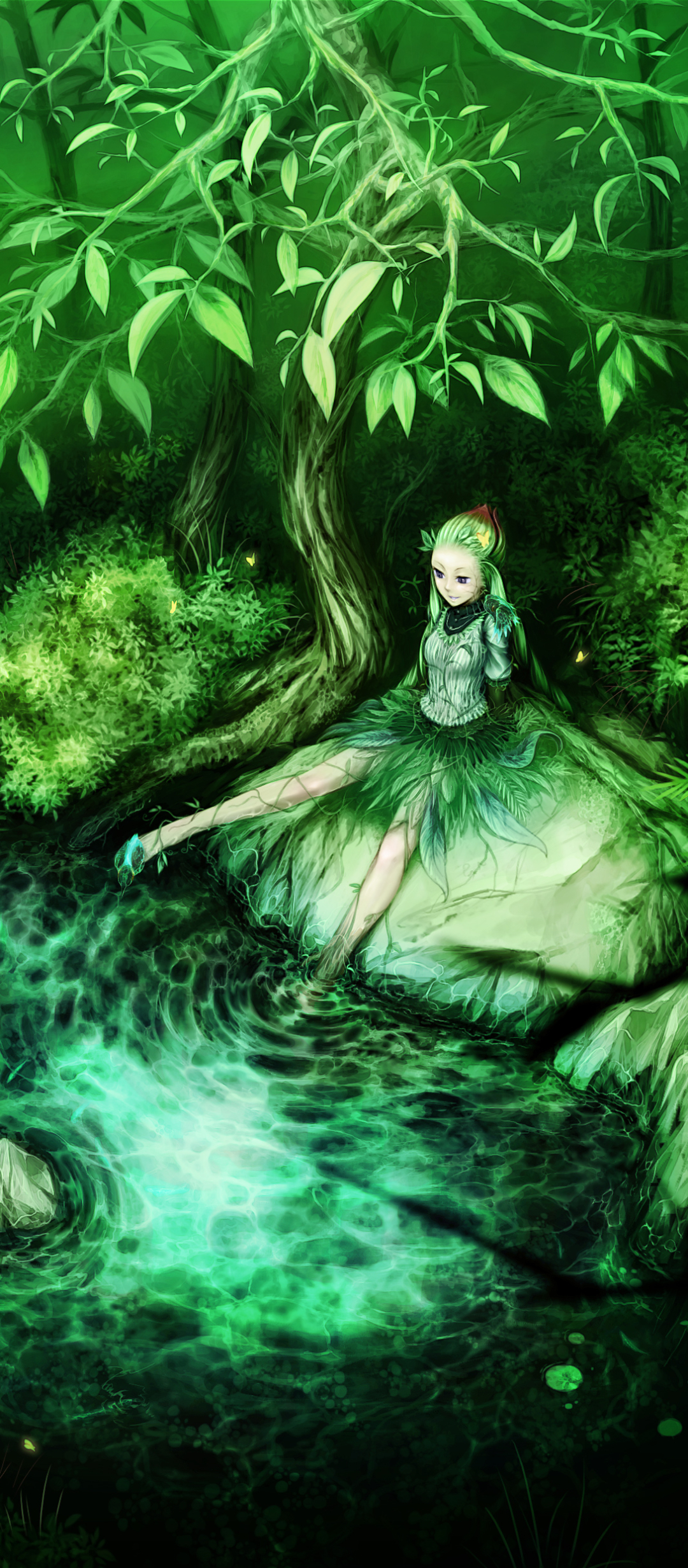 green, fantasy, druid, elf, fairy