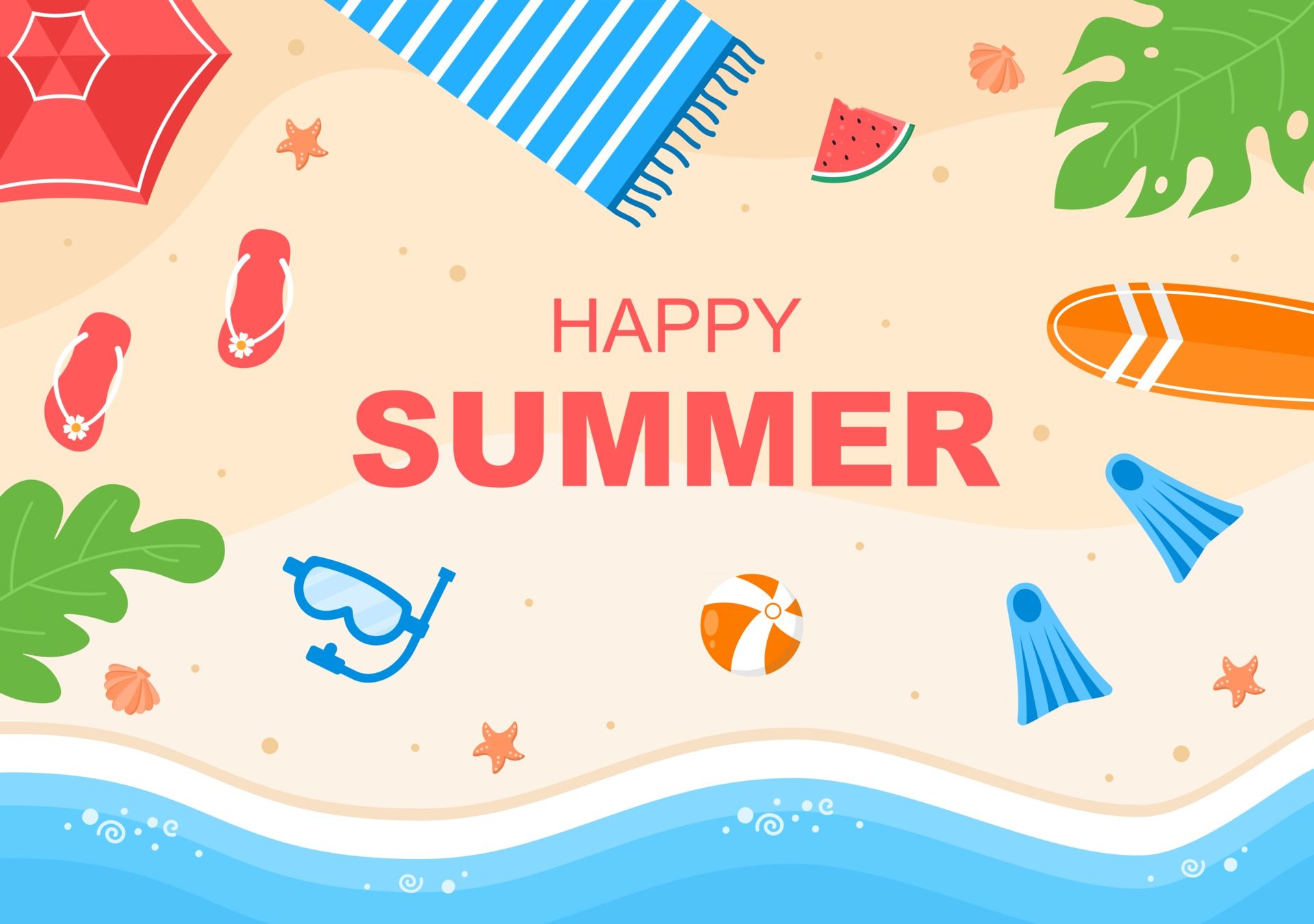 Download mobile wallpaper Beach, Summer, Artistic for free.