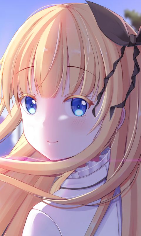 Handy-Wallpaper Blond, Gesicht, Blaue Augen, Blondinen, Animes, Julia Persien, Kishuku Gakkou No Julia kostenlos herunterladen.