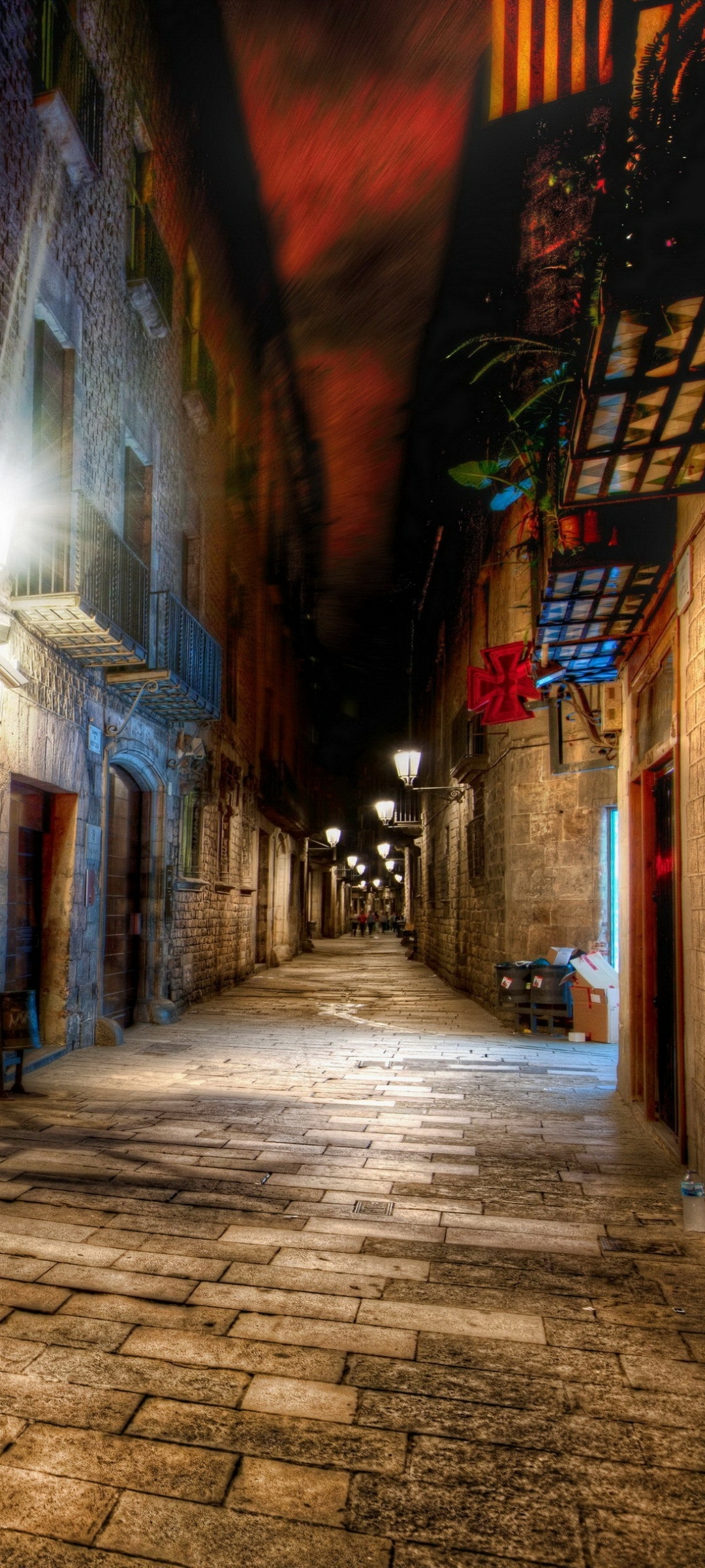 Download mobile wallpaper Cities, Barcelona, Hdr, Street, Spain, Man Made for free.