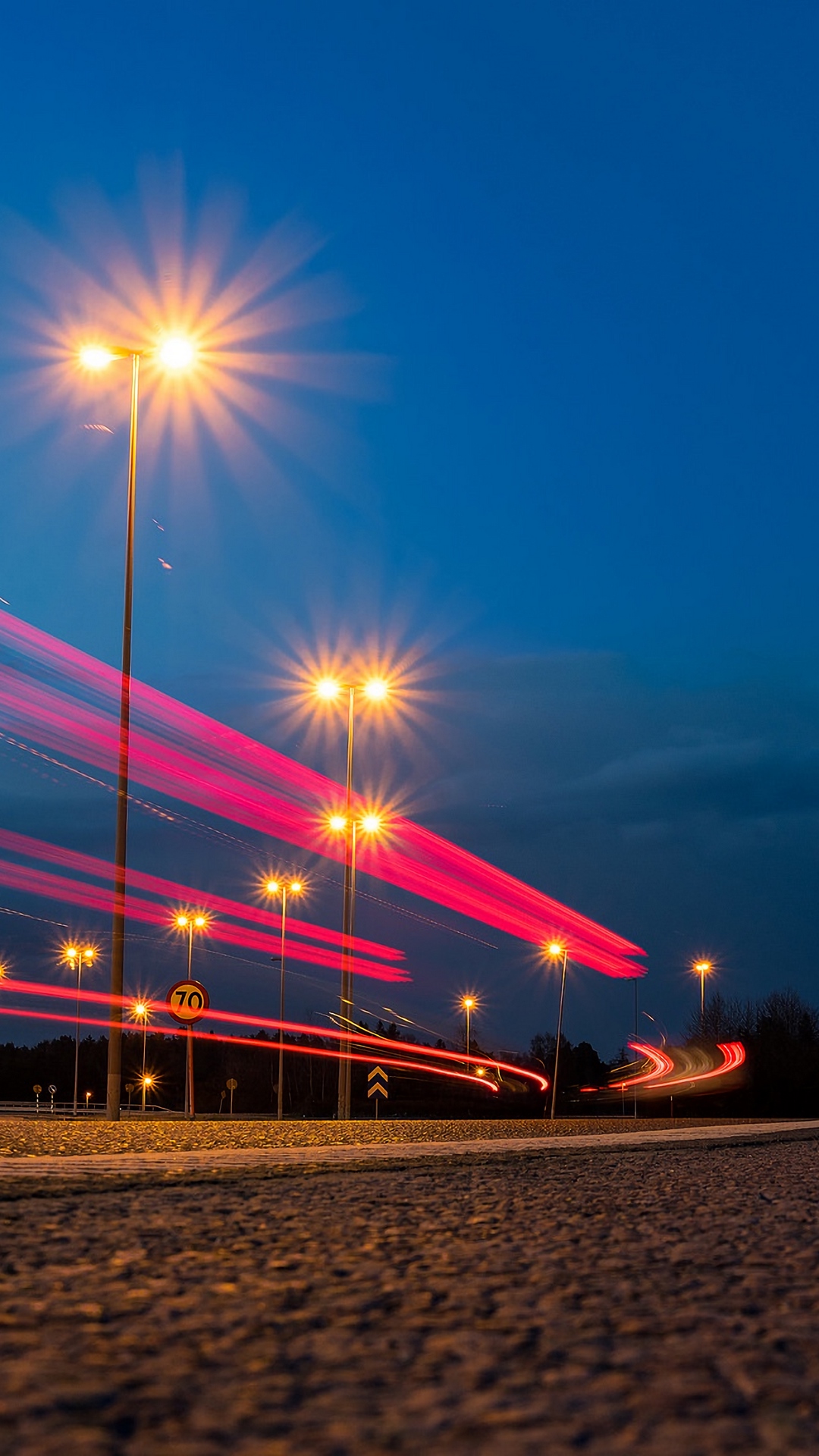 Descarga gratuita de fondo de pantalla para móvil de Noche, Resplandor, Fotografía, Carretera, Lapso De Tiempo, La Carretera.