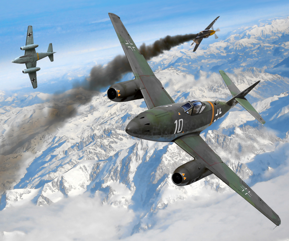 無料モバイル壁紙軍隊, メッサーシュミット Me 262, 軍用機をダウンロードします。