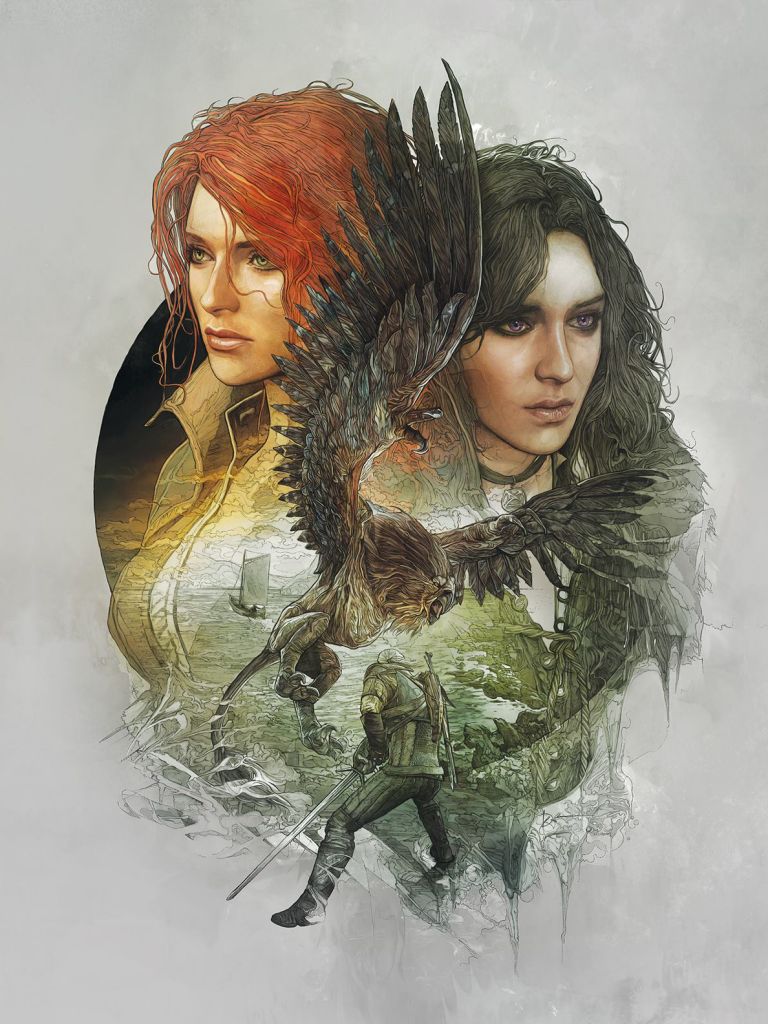 Handy-Wallpaper Computerspiele, Der Hexer, Triss Merigold, The Witcher 3: Wild Hunt, Yennefer Von Vengerberg kostenlos herunterladen.