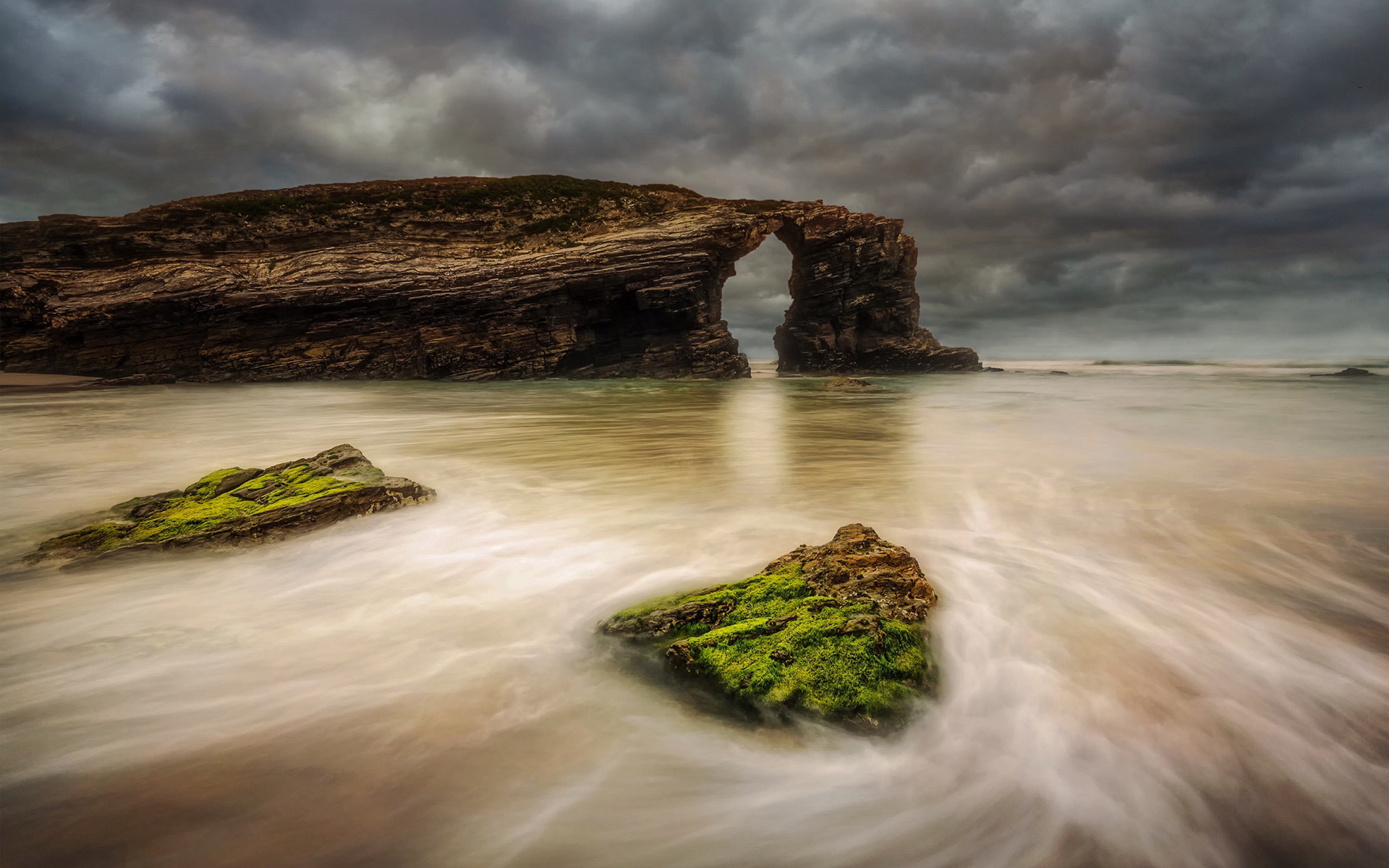 Baixe gratuitamente a imagem Mar, Pedra, Oceano, Arco, Musgo, Terra/natureza na área de trabalho do seu PC