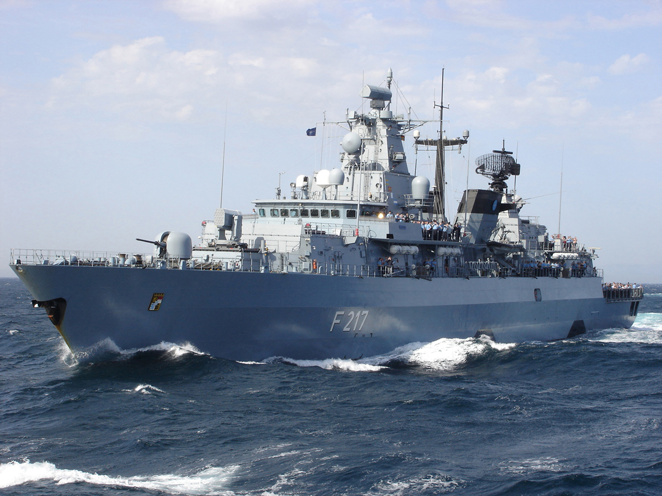 military, german navy, fgs bayern (f217), frigate, warship, warships
