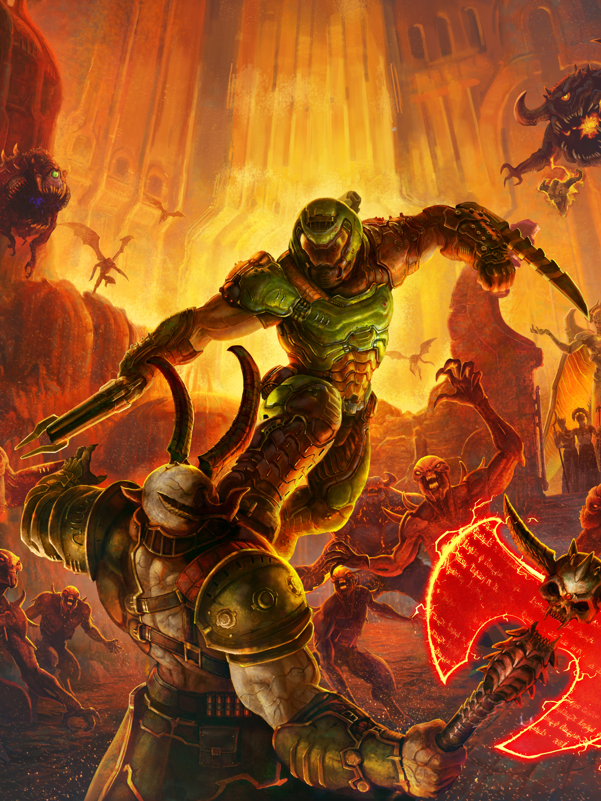 Laden Sie das Untergang, Computerspiele, Doom Eternal-Bild kostenlos auf Ihren PC-Desktop herunter