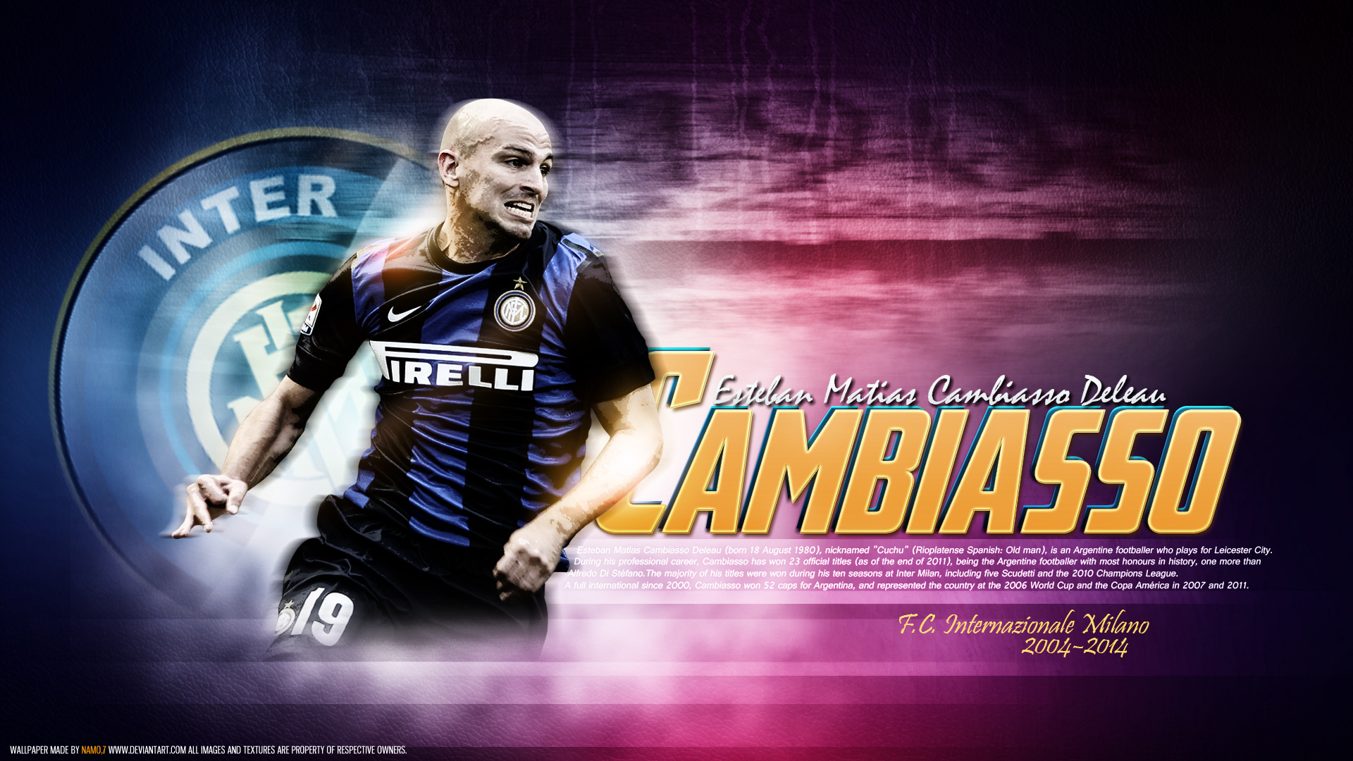 Laden Sie das Sport, Fußball, Inter Mailand, Esteban Cambiasso-Bild kostenlos auf Ihren PC-Desktop herunter