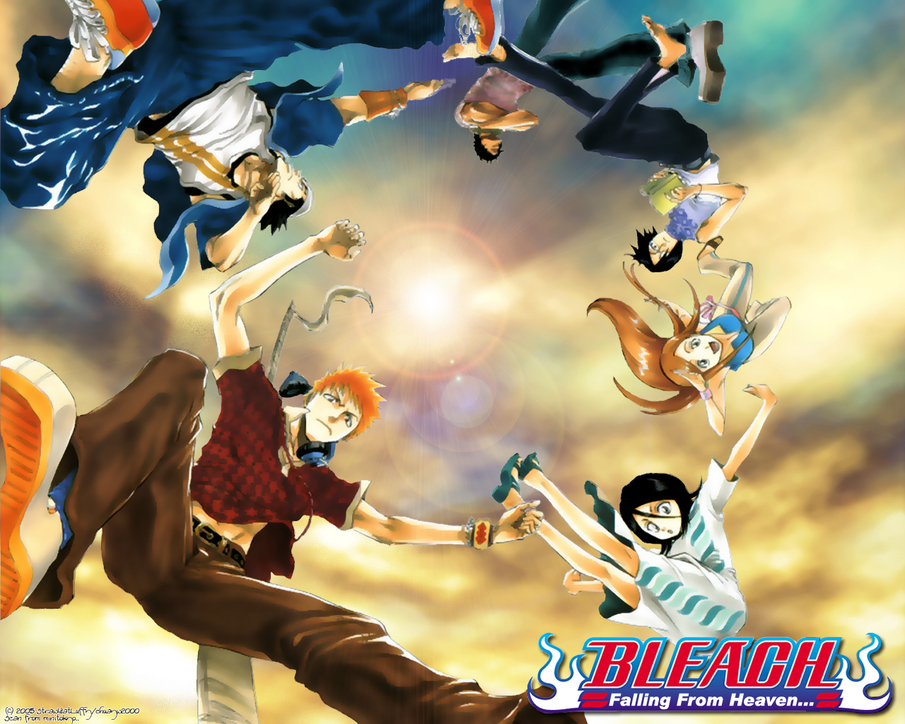 Laden Sie das Bleach, Rukia Kuchiki, Animes, Ichigo Kurosaki, Orihime Inoue, Uryu Ishida, Yasutora Sado-Bild kostenlos auf Ihren PC-Desktop herunter