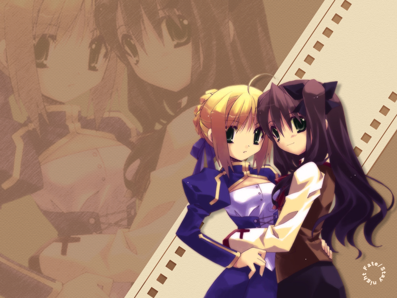 Laden Sie das Animes, Säbel (Fate Serie), Fate/stay Night, Rin Tohsaka-Bild kostenlos auf Ihren PC-Desktop herunter