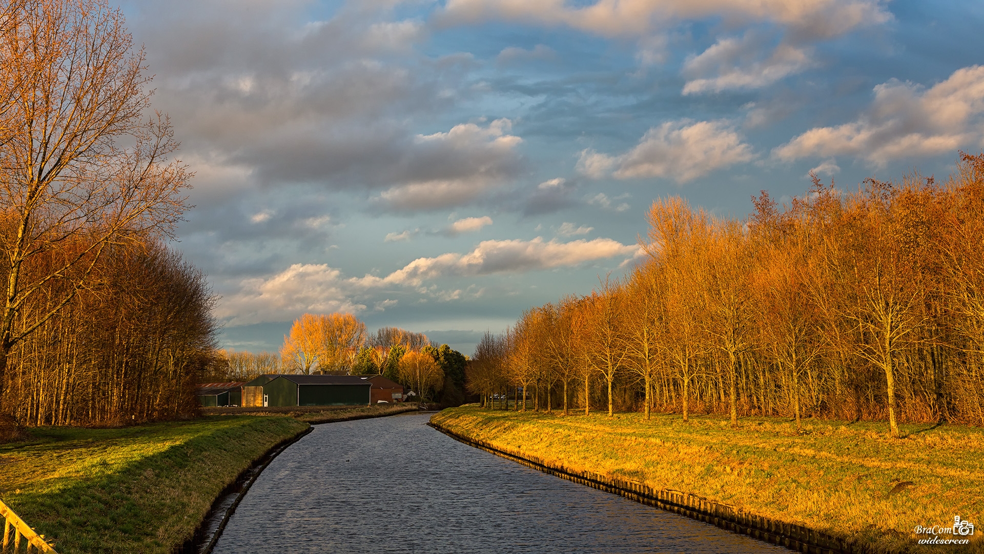 Free download wallpaper Fall, Man Made, Canal on your PC desktop