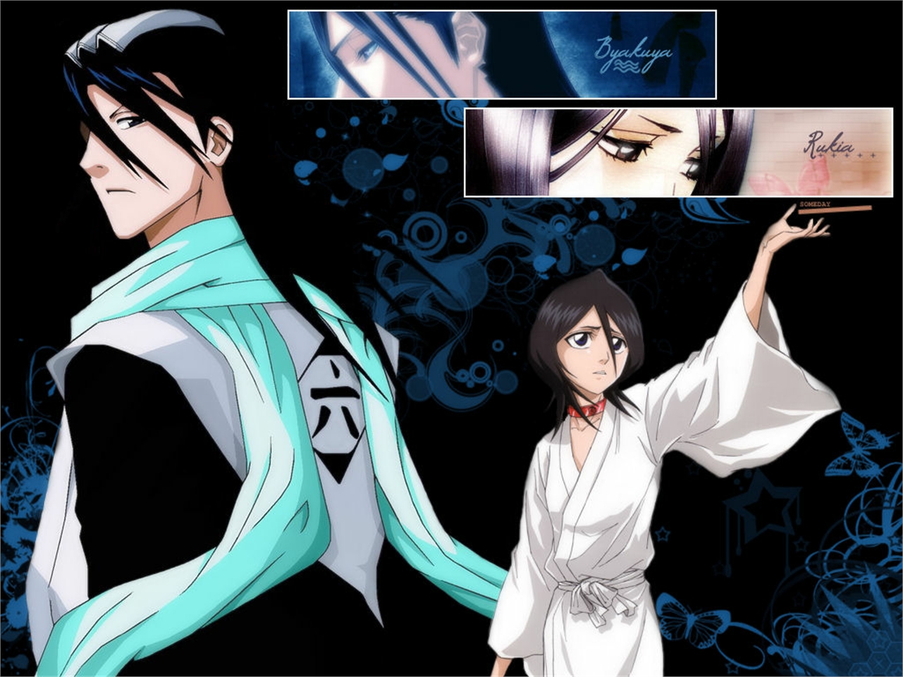 Free download wallpaper Anime, Bleach, Rukia Kuchiki, Byakuya Kuchiki on your PC desktop