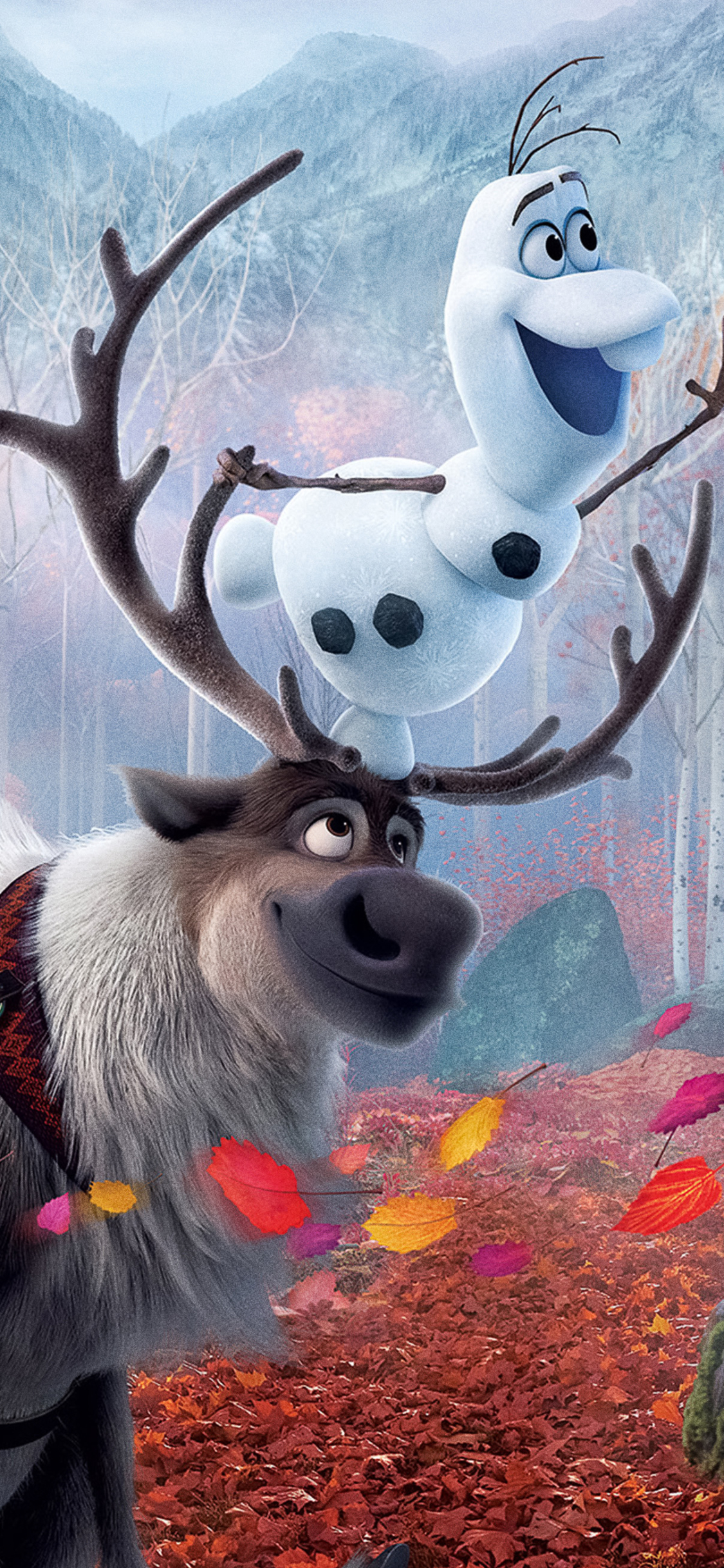 Download mobile wallpaper Movie, Olaf (Frozen), Sven (Frozen), Frozen 2 for free.
