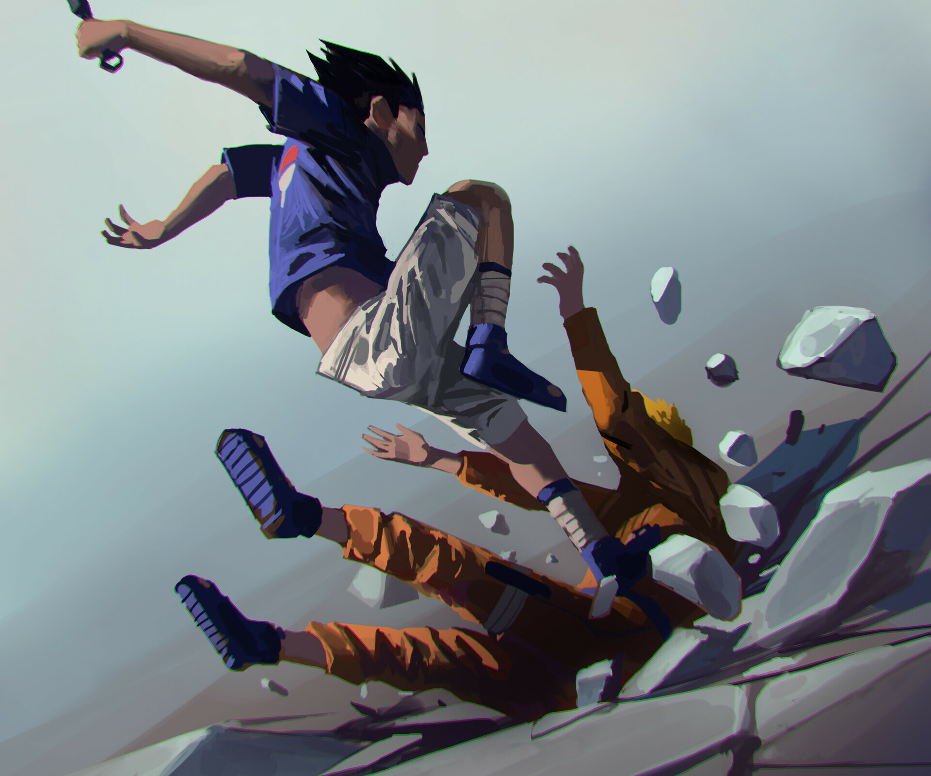 Download mobile wallpaper Anime, Naruto, Sasuke Uchiha, Naruto Uzumaki for free.