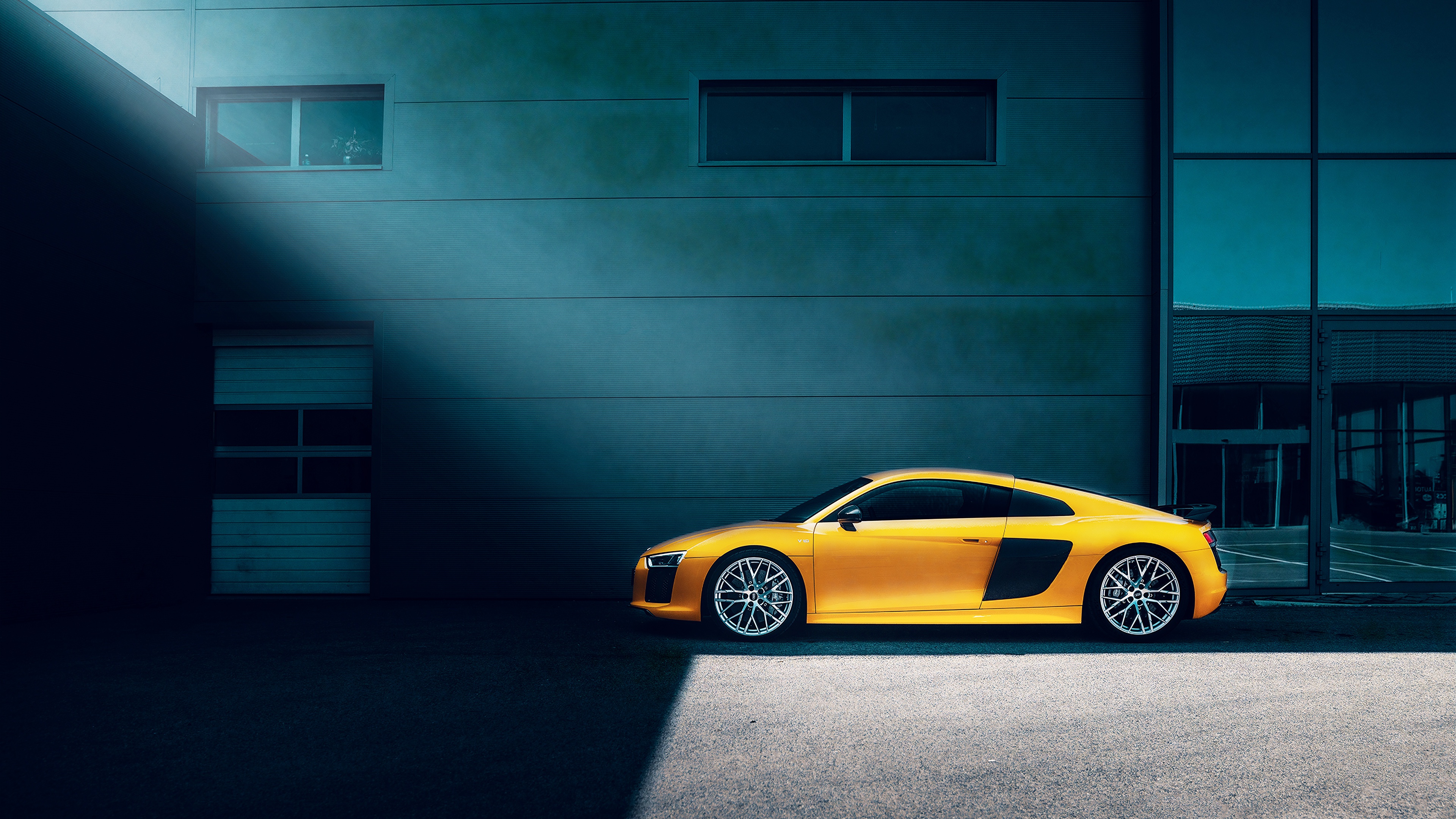 Free download wallpaper Audi, Car, Supercar, Audi R8, Vehicles, Yellow Car on your PC desktop