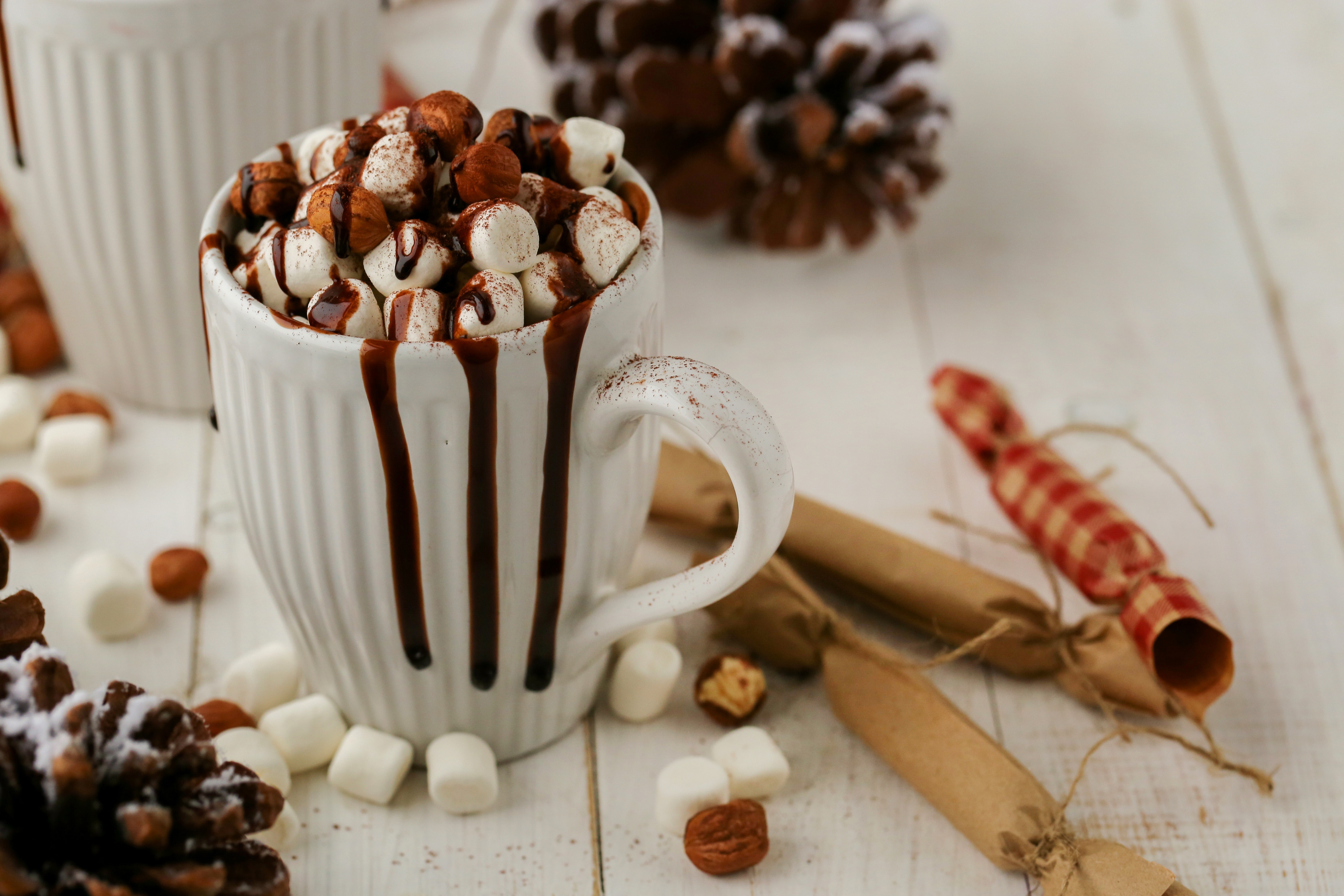 Free download wallpaper Food, Still Life, Cinnamon, Cup, Marshmallow, Hot Chocolate on your PC desktop