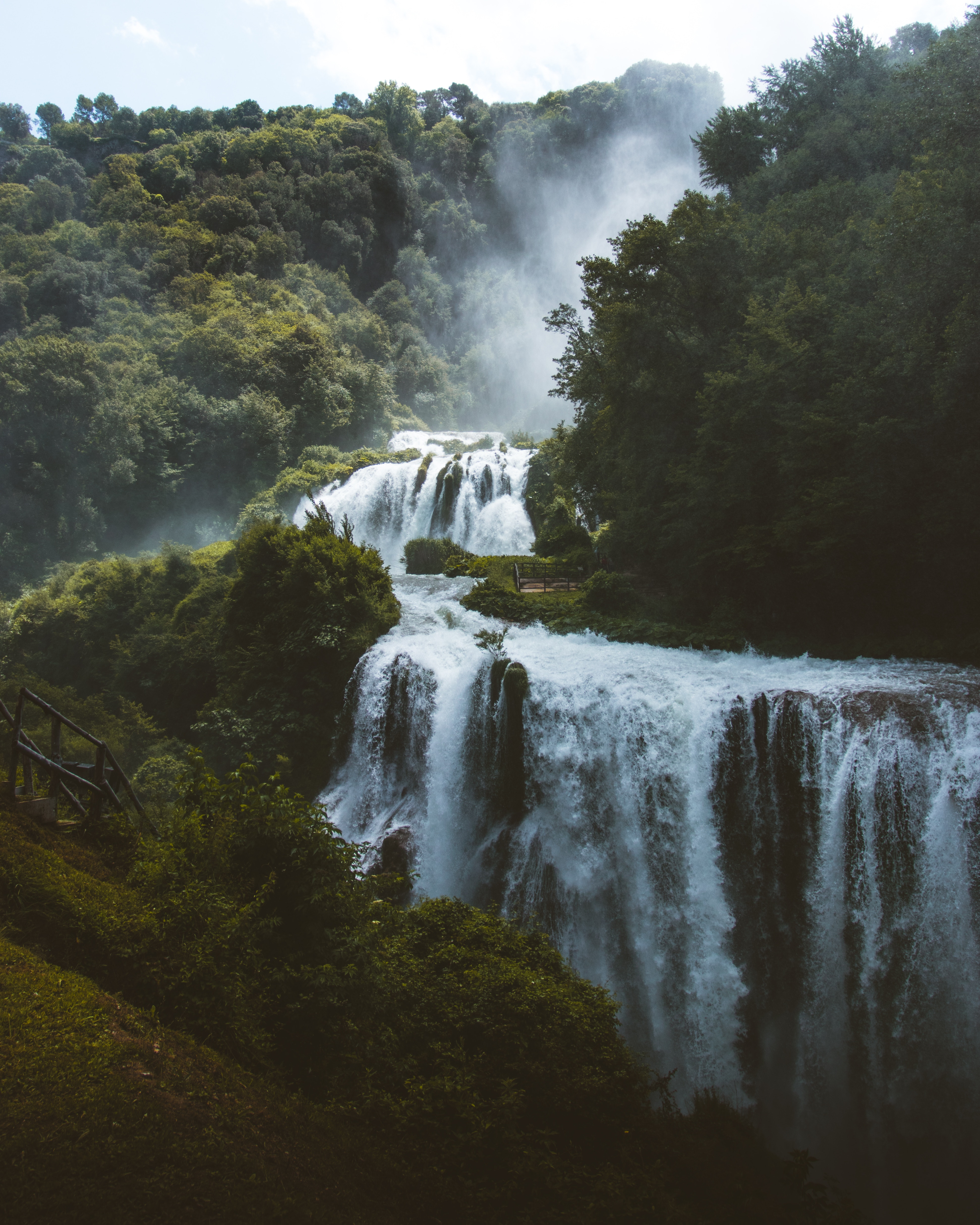 Free download wallpaper Nature, Trees, Waterfall, Forest, Wildlife, Landscape on your PC desktop