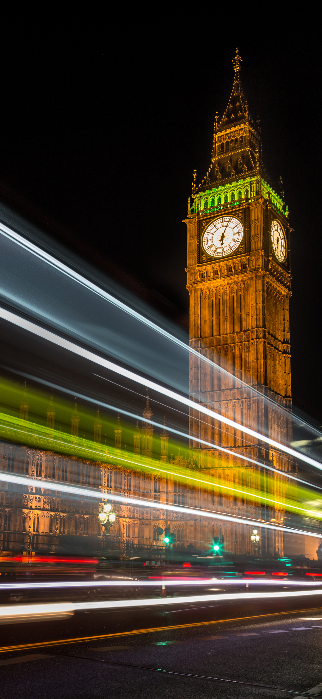 Download mobile wallpaper Night, Monuments, London, Big Ben, Tower, Monument, United Kingdom, Man Made, Time Lapse for free.