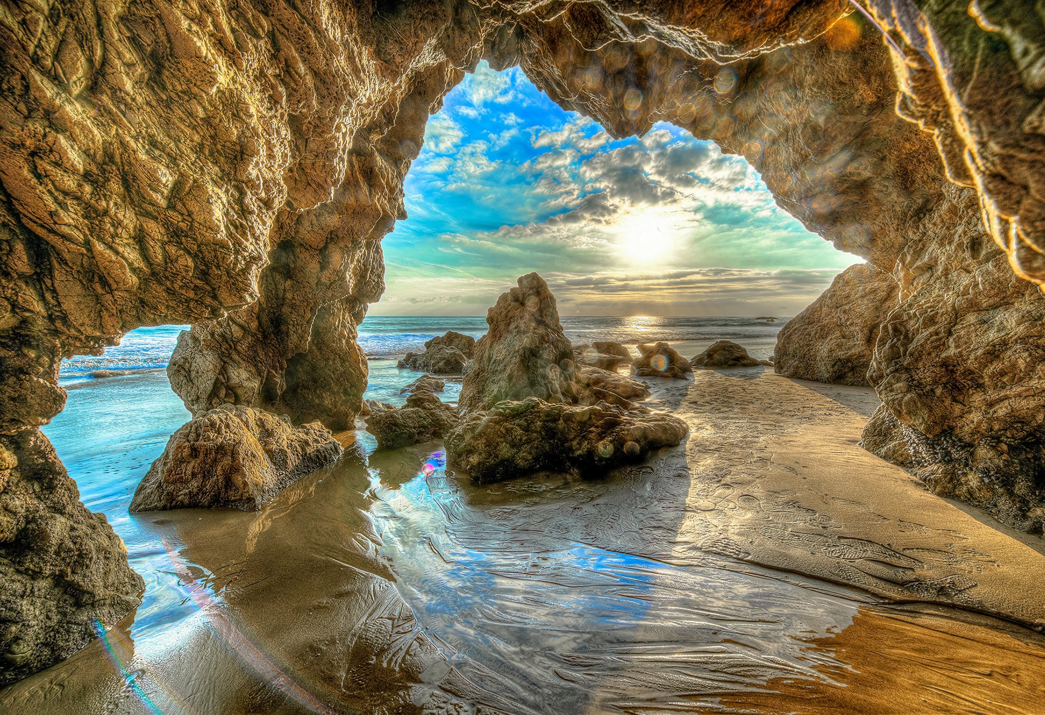 Laden Sie das Strand, Horizont, Ozean, Sonnenaufgang, Höhle, Hdr, Wolke, Meer, Himmel, Erde/natur, Höhlen-Bild kostenlos auf Ihren PC-Desktop herunter