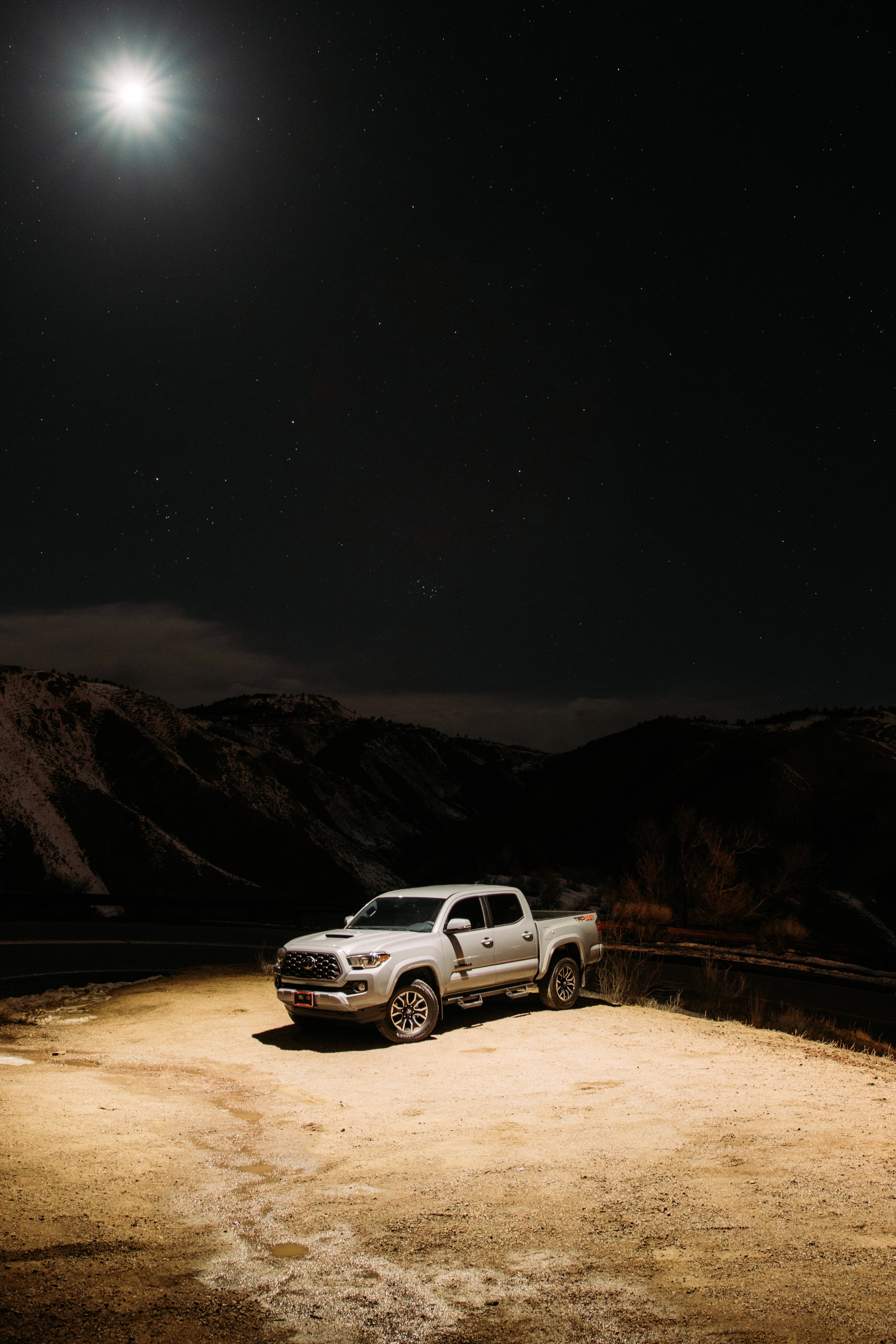 Download mobile wallpaper Suv, Grey, Car, Night, Cars, Toyota for free.