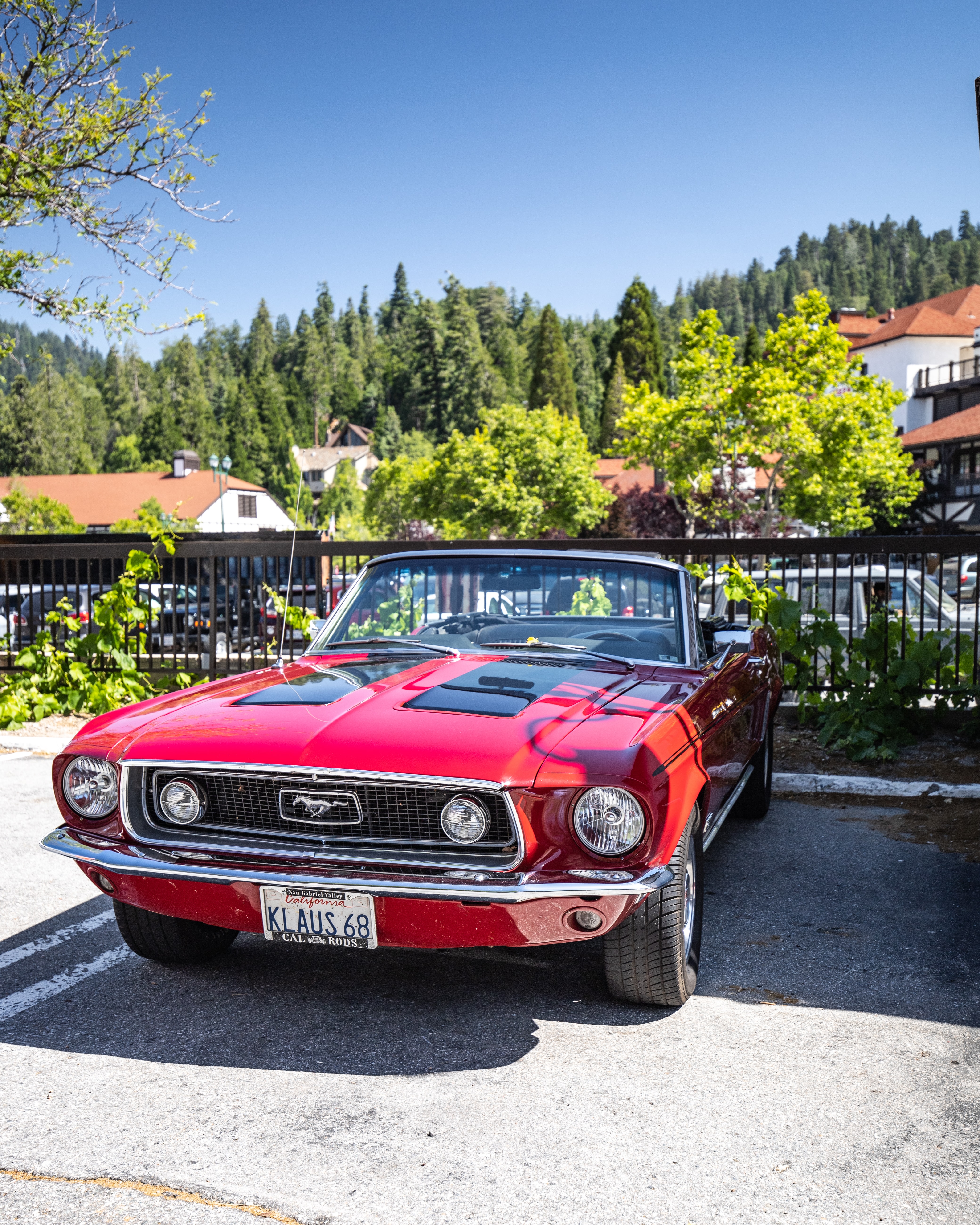 Free download wallpaper Cars, Lights, Front View, Car, Retro, Headlights, Mustang on your PC desktop
