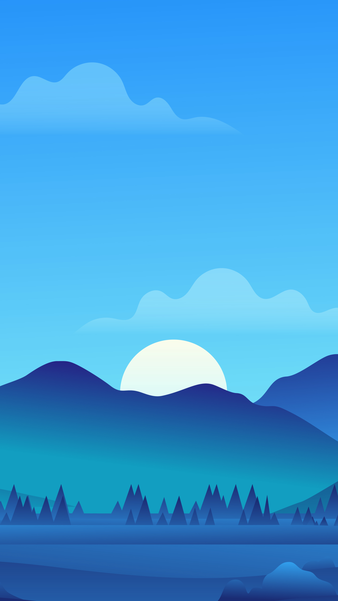 Download mobile wallpaper Mountain, Sunrise, Artistic, Minimalist for free.