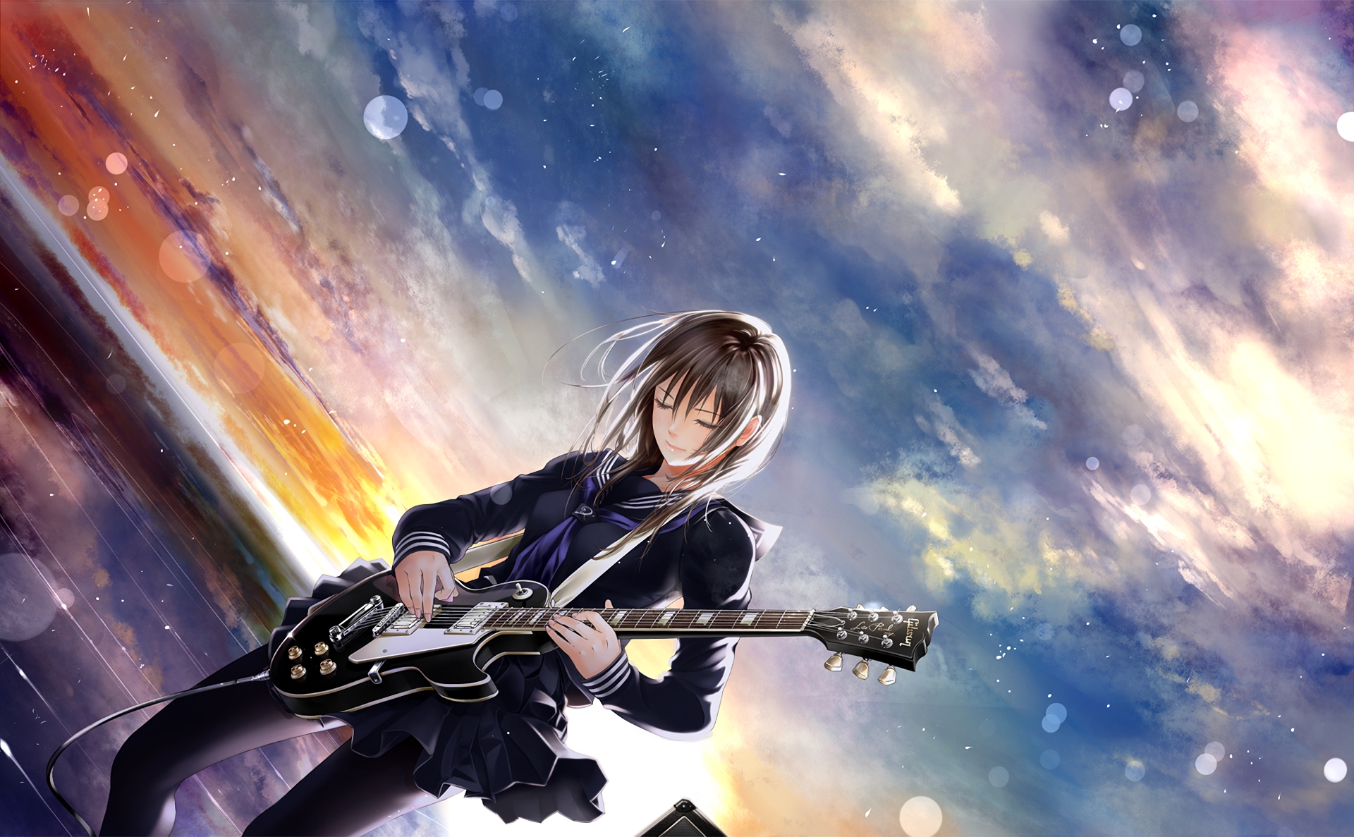 Free download wallpaper Music, Anime, Guitar on your PC desktop