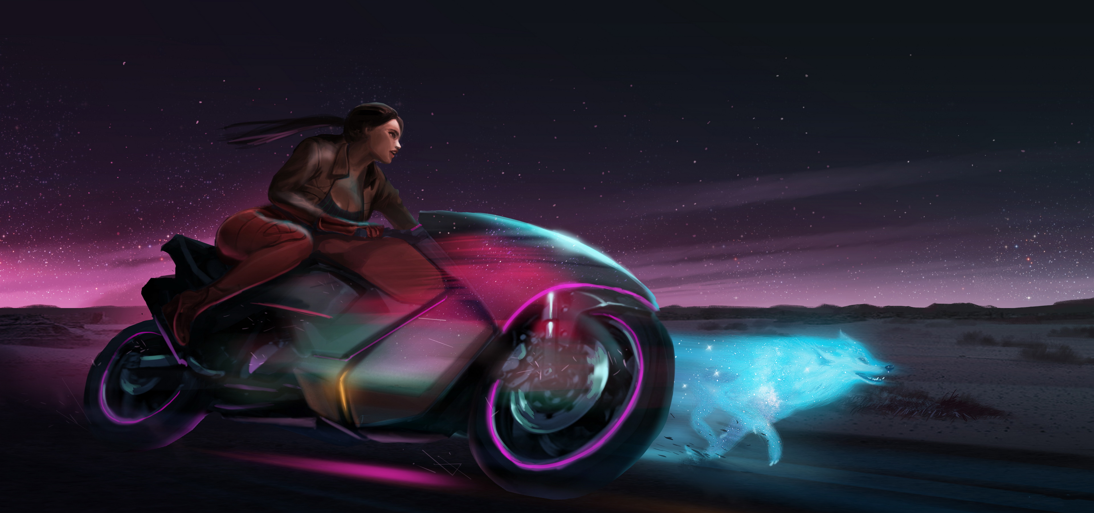 Descarga gratis la imagen Motocicleta, Ciencia Ficción, Mujeres en el escritorio de tu PC