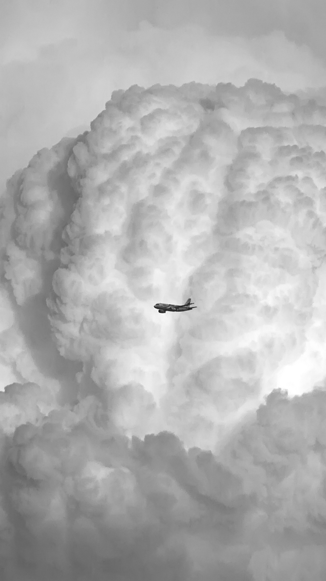 Download mobile wallpaper Sky, Earth, Airplane, Storm, Cloud, Airbus for free.
