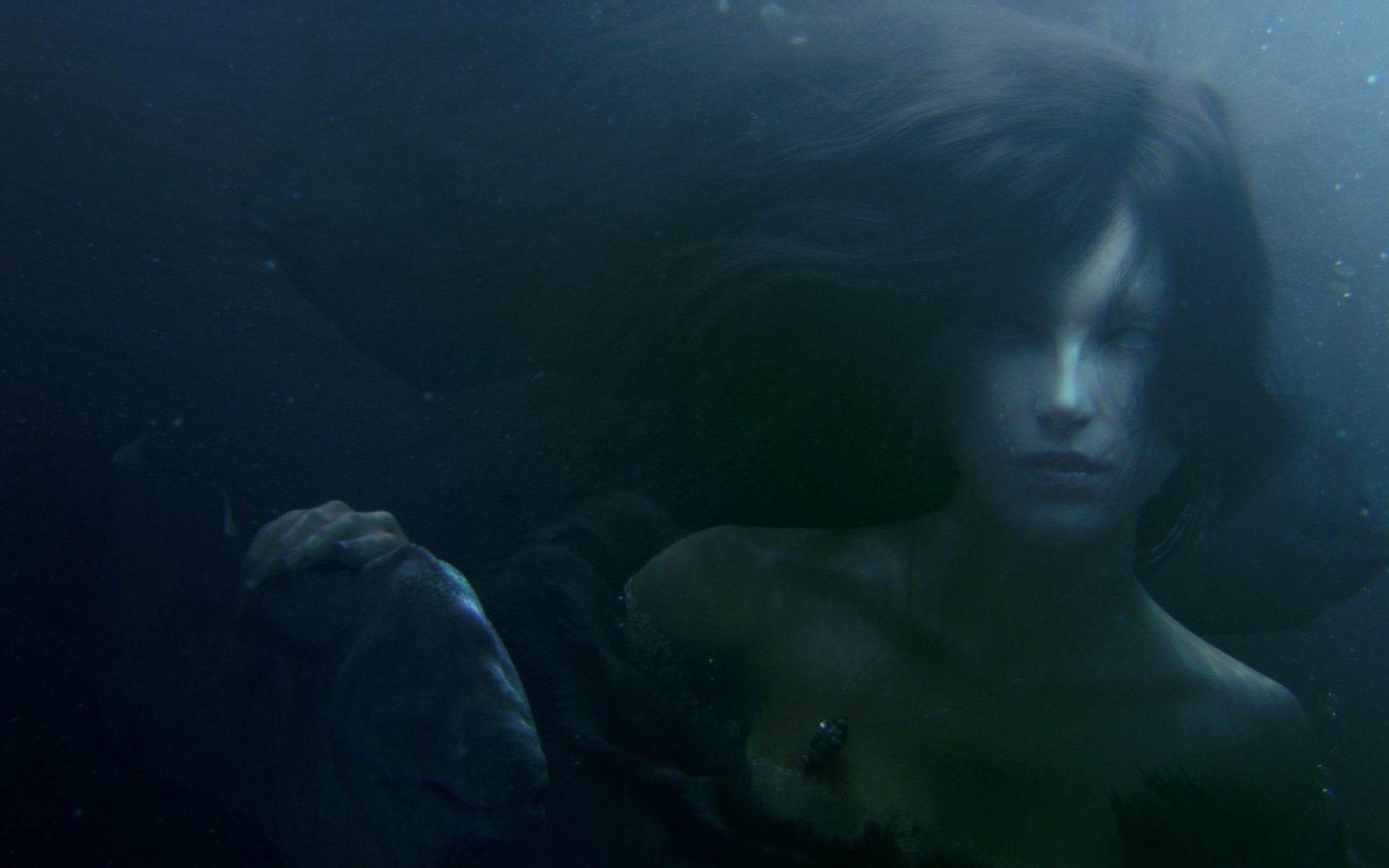 Laden Sie das Fantasie, Unterwasser, Meerjungfrau-Bild kostenlos auf Ihren PC-Desktop herunter