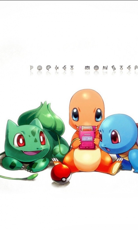 Baixar papel de parede para celular de Anime, Pokémon, Bulbasaur (Pokémon), Charmander (Pokémon), Squirtle (Pokémon), Pokémon Inicial, Unown (Pokémon) gratuito.