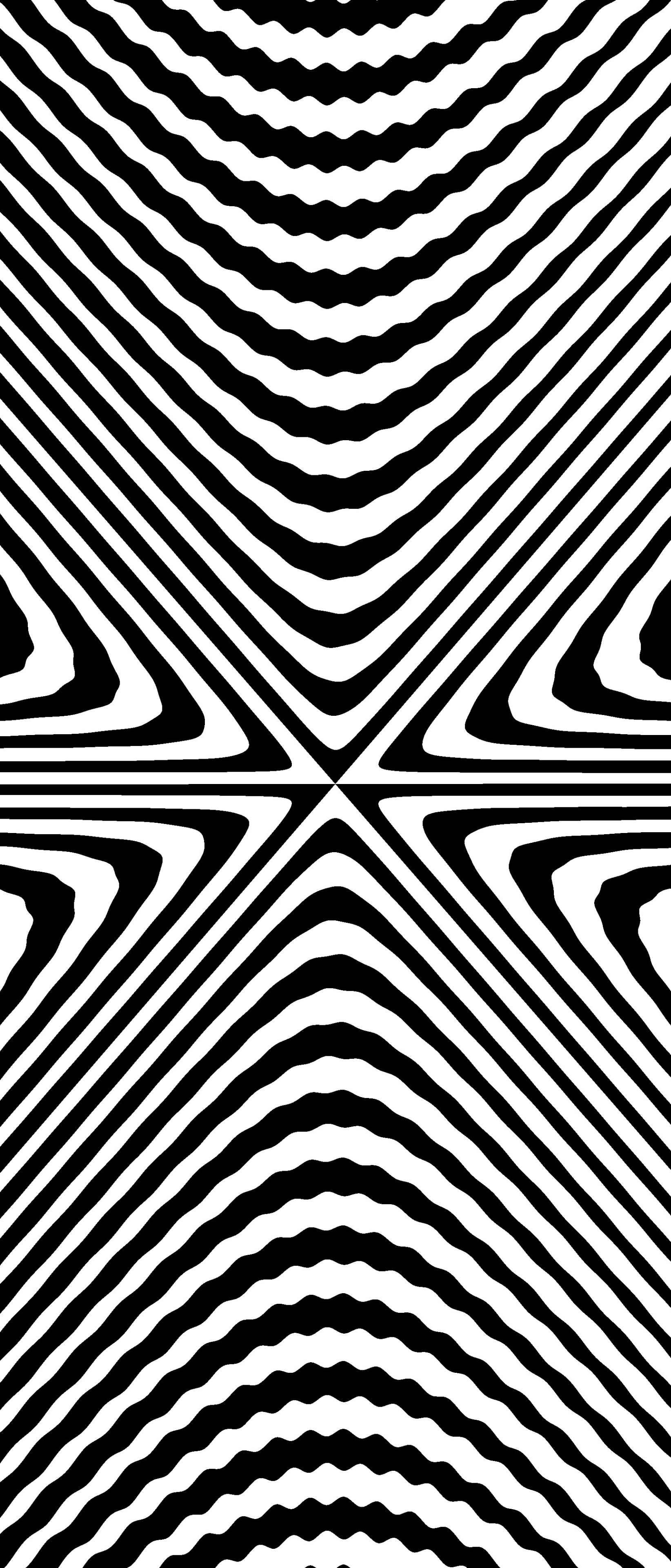 Handy-Wallpaper Abstrakt, Schwarz Weiß, Kaleidoskop kostenlos herunterladen.