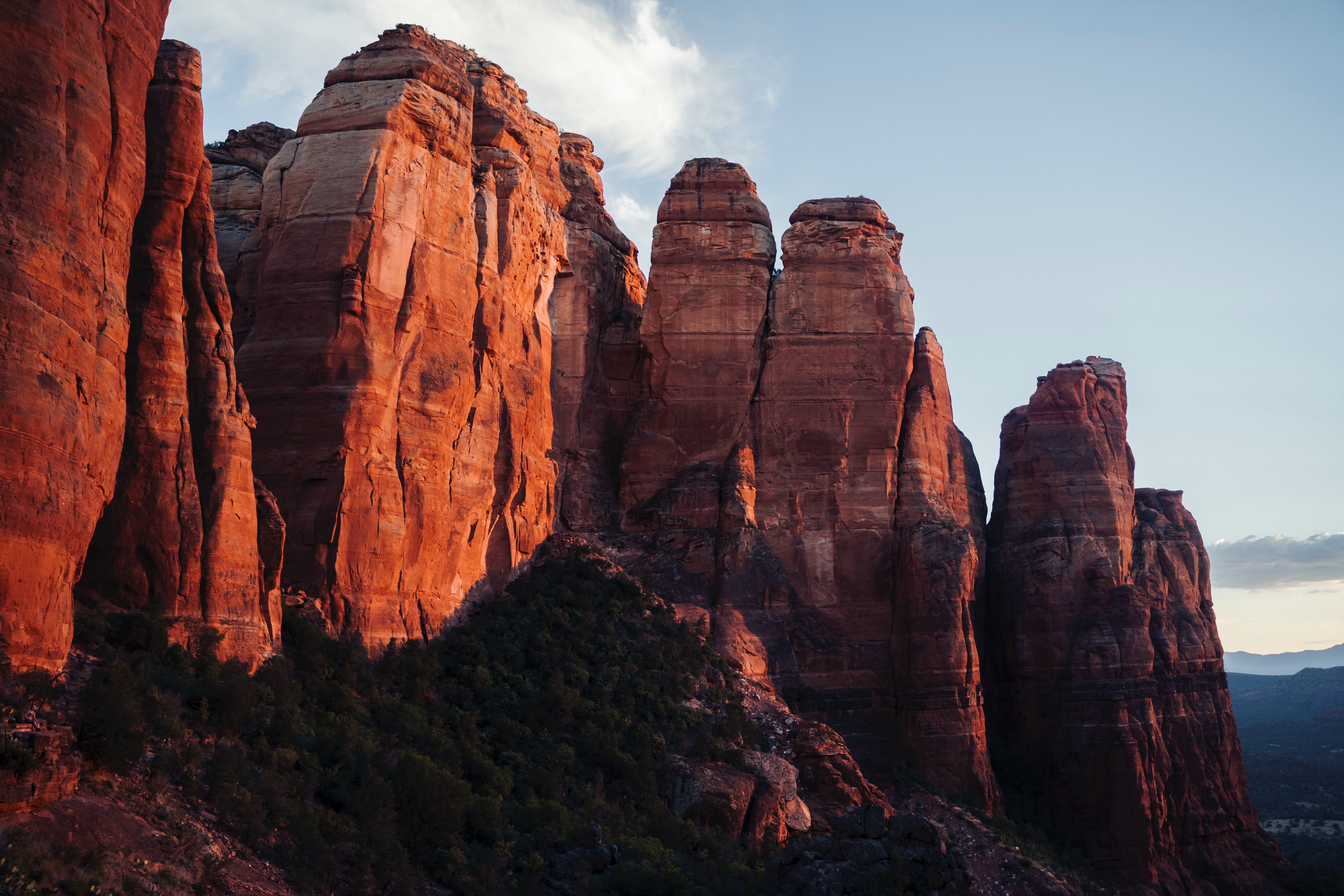 Free download wallpaper Mountains, Bush, Rock, Sky, Nature, Canyon on your PC desktop
