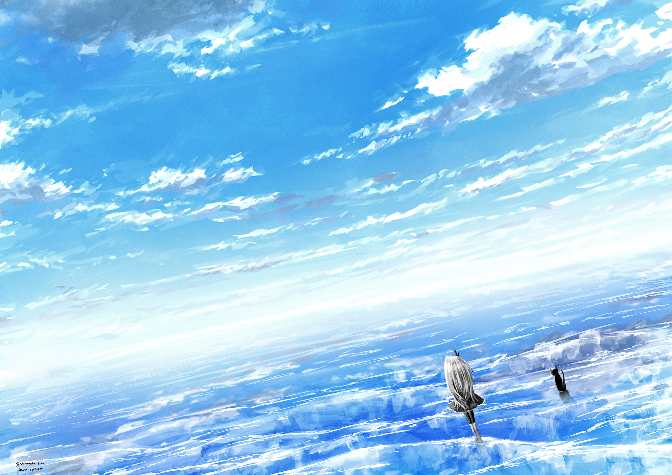 Download mobile wallpaper Anime, Sky, Original for free.