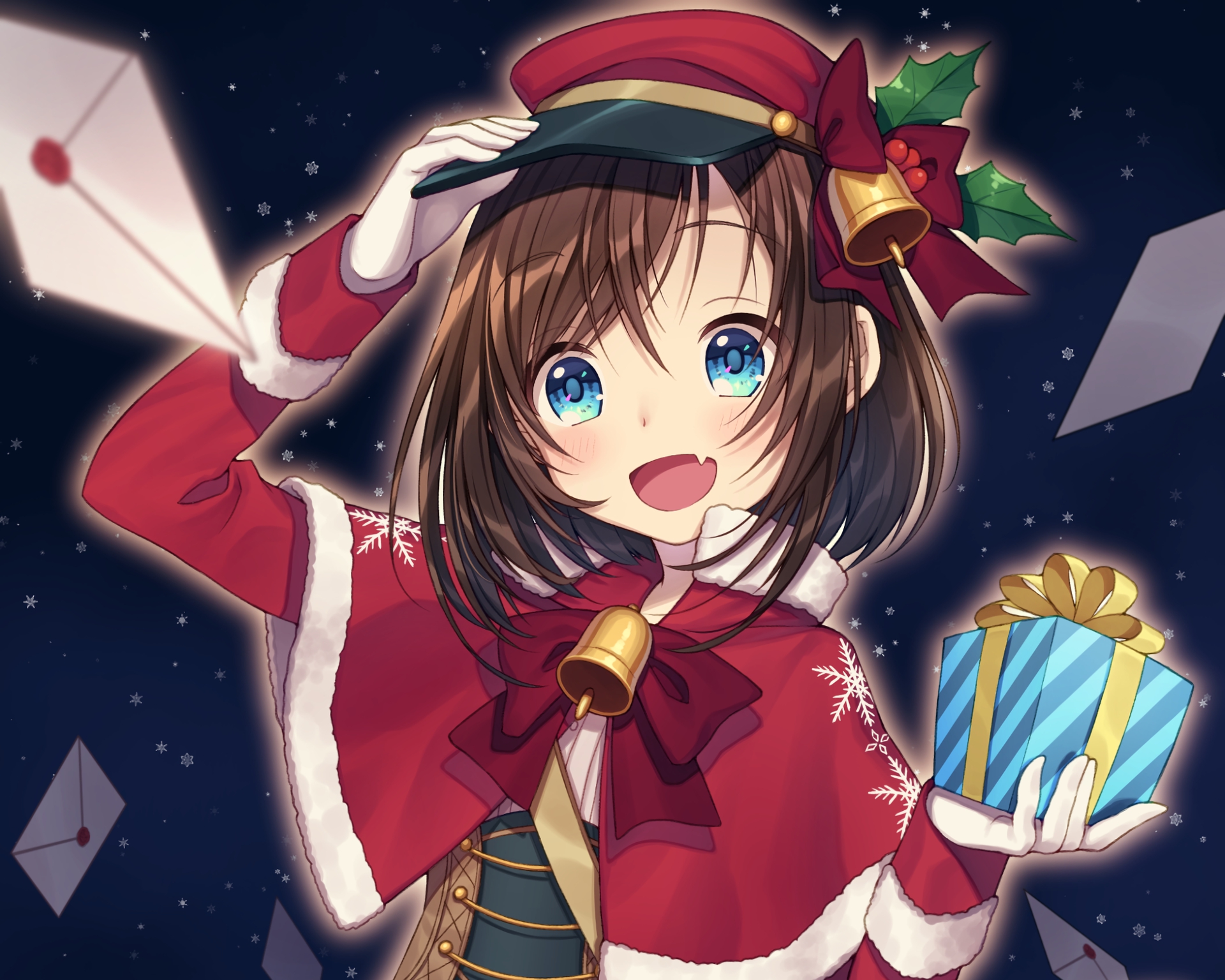 Free download wallpaper Anime, Christmas, Original on your PC desktop