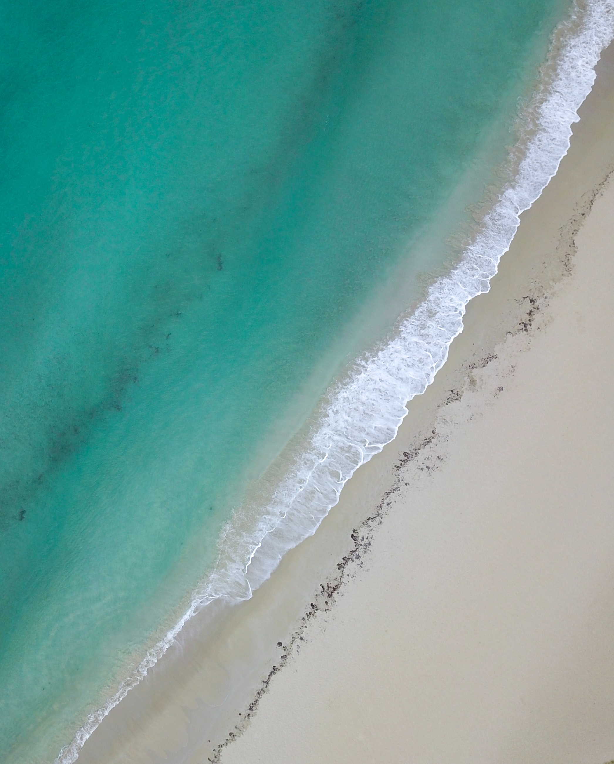 Download mobile wallpaper Coast, Sand, View From Above, Nature, Sea for free.
