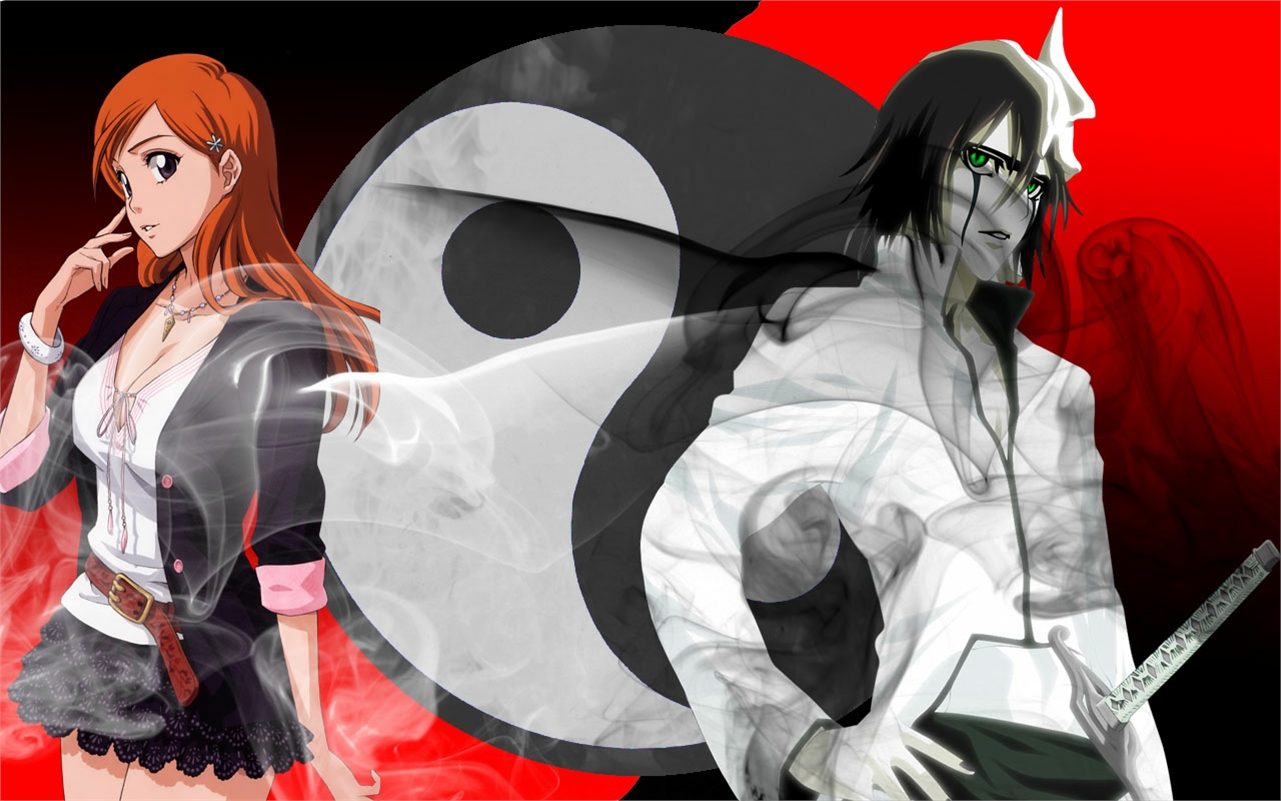 Baixe gratuitamente a imagem Orihime Inoue, Ulquiorra Cifer, Alvejante, Anime na área de trabalho do seu PC