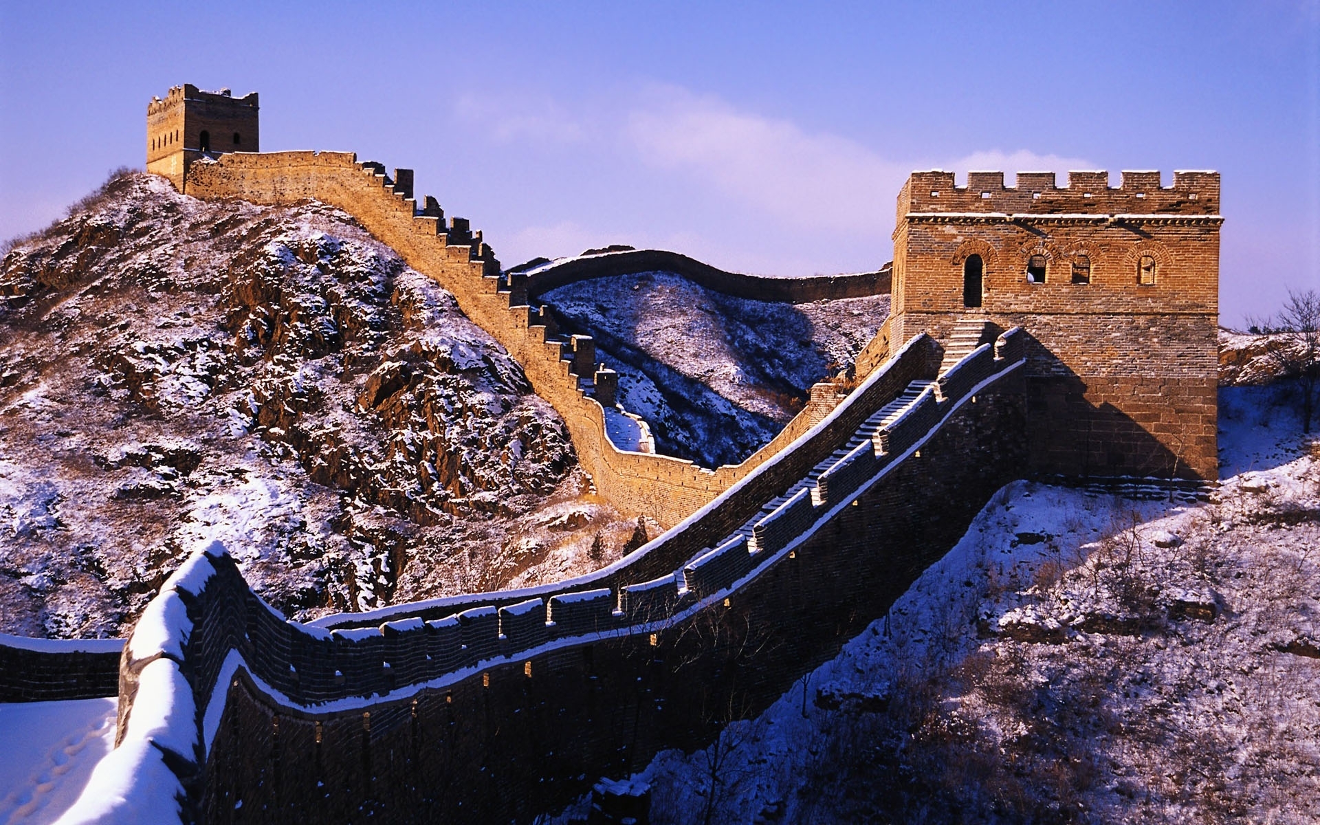 Скачать обои бесплатно Великая Китайская Стена, Пейзаж картинка на рабочий стол ПК