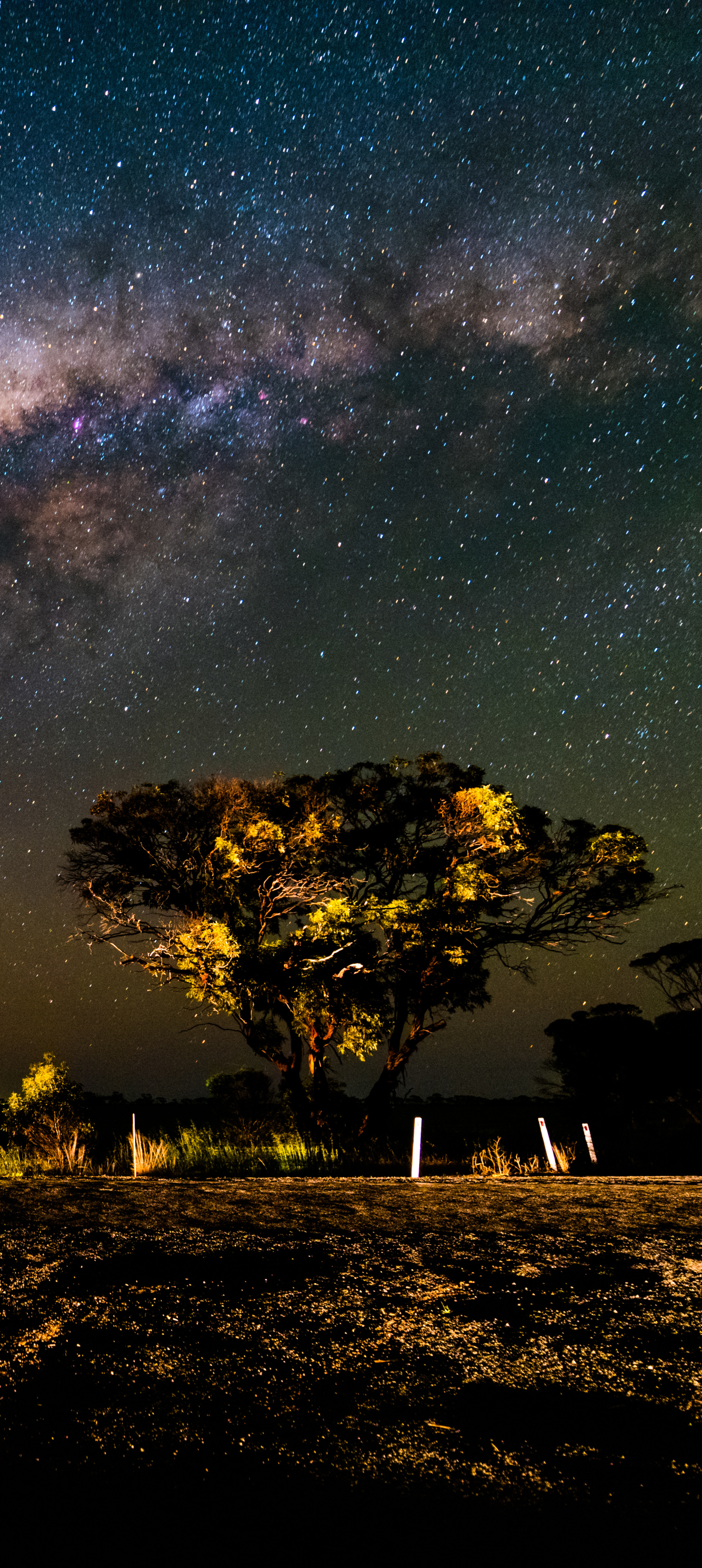 Download mobile wallpaper Nature, Sky, Stars, Night, Milky Way, Sci Fi for free.