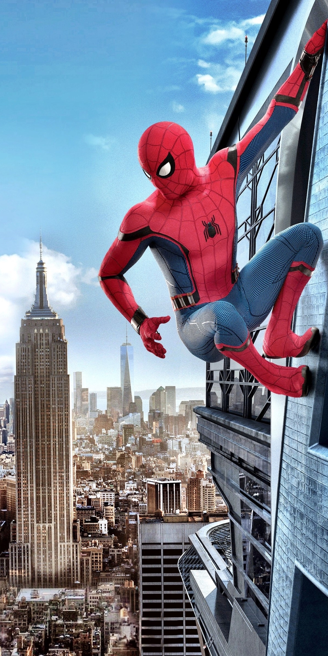 Handy-Wallpaper Gebäude, New York, Empire State Building, Filme, Spider Man, Tom Holland, Spider Man: Homecoming kostenlos herunterladen.